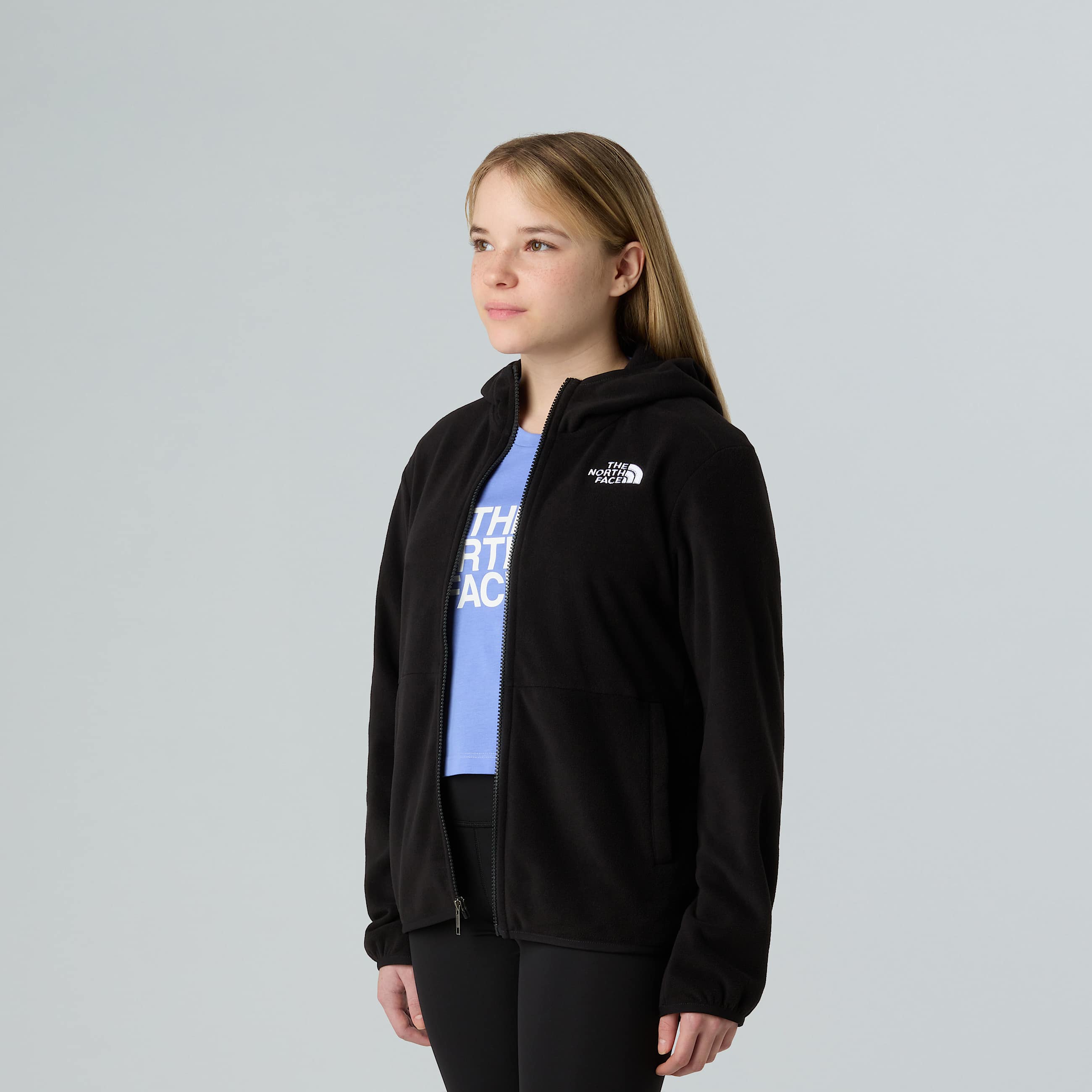 Teens Glacier Hooded Fleece Jacket TNF ALT9