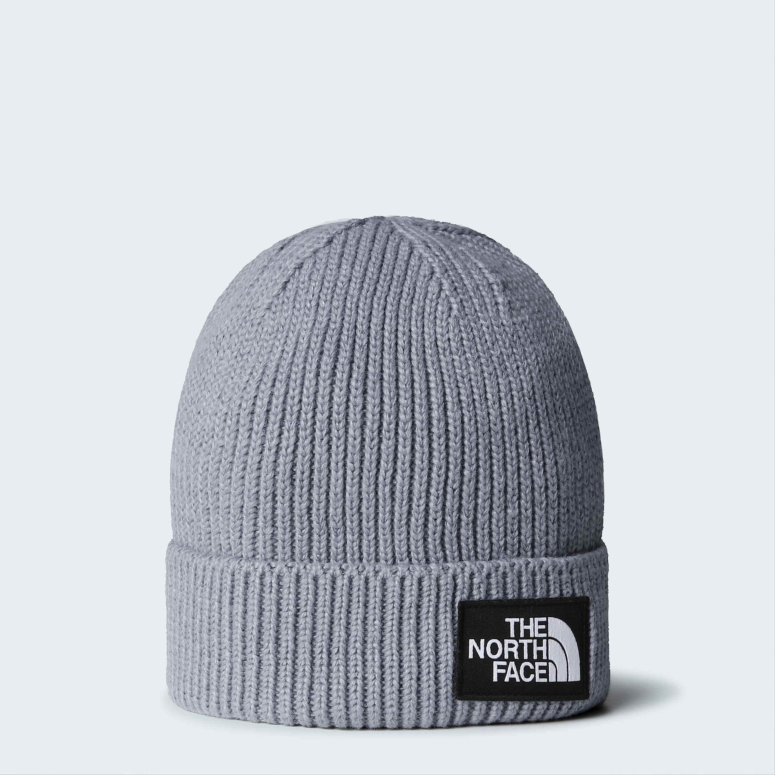 TNF Logo Box Beanie mit Umschlag TNF TNF Medium Grey Heather HERO
