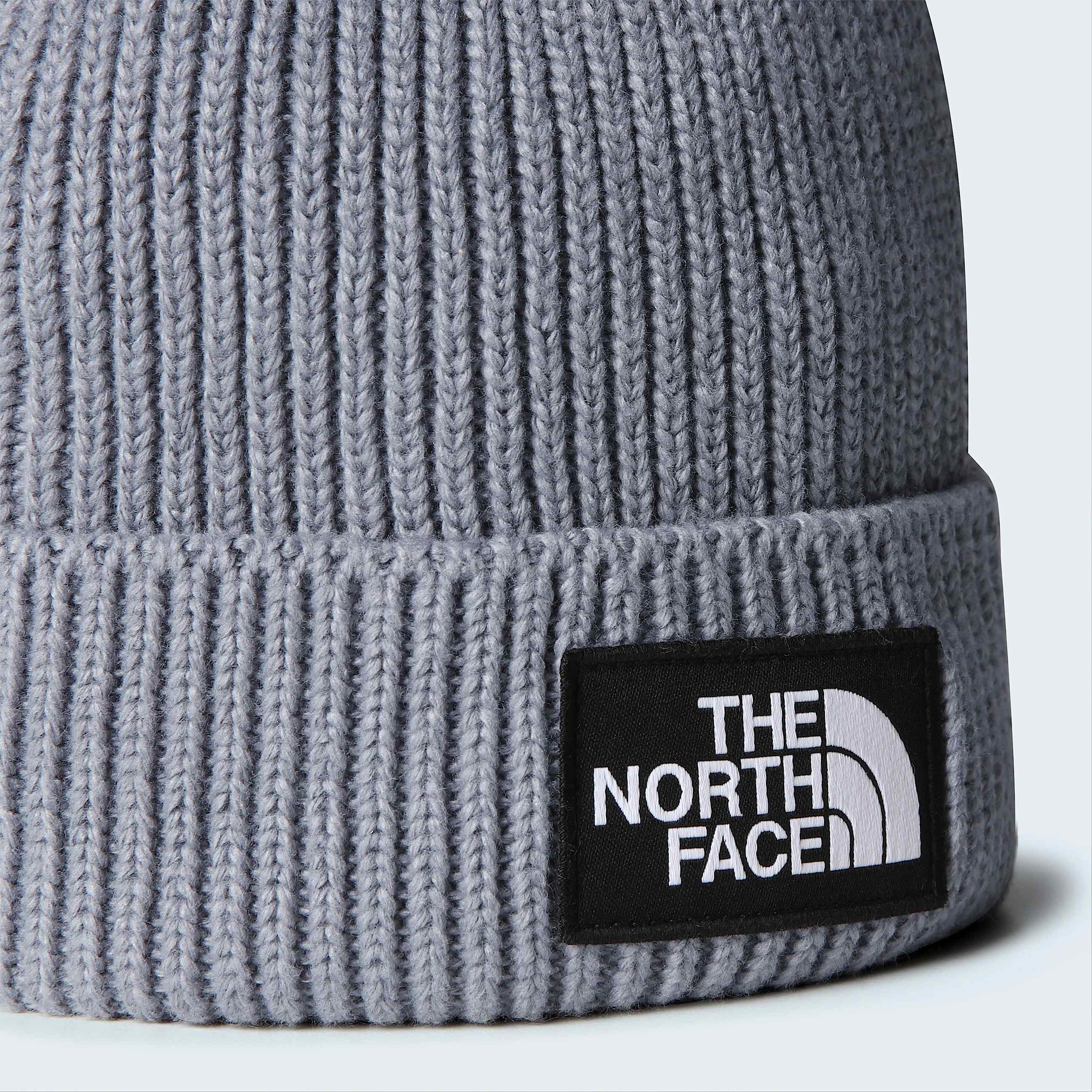 TNF Logo Box Beanie mit Umschlag TNF TNF Medium Grey Heather ALT2