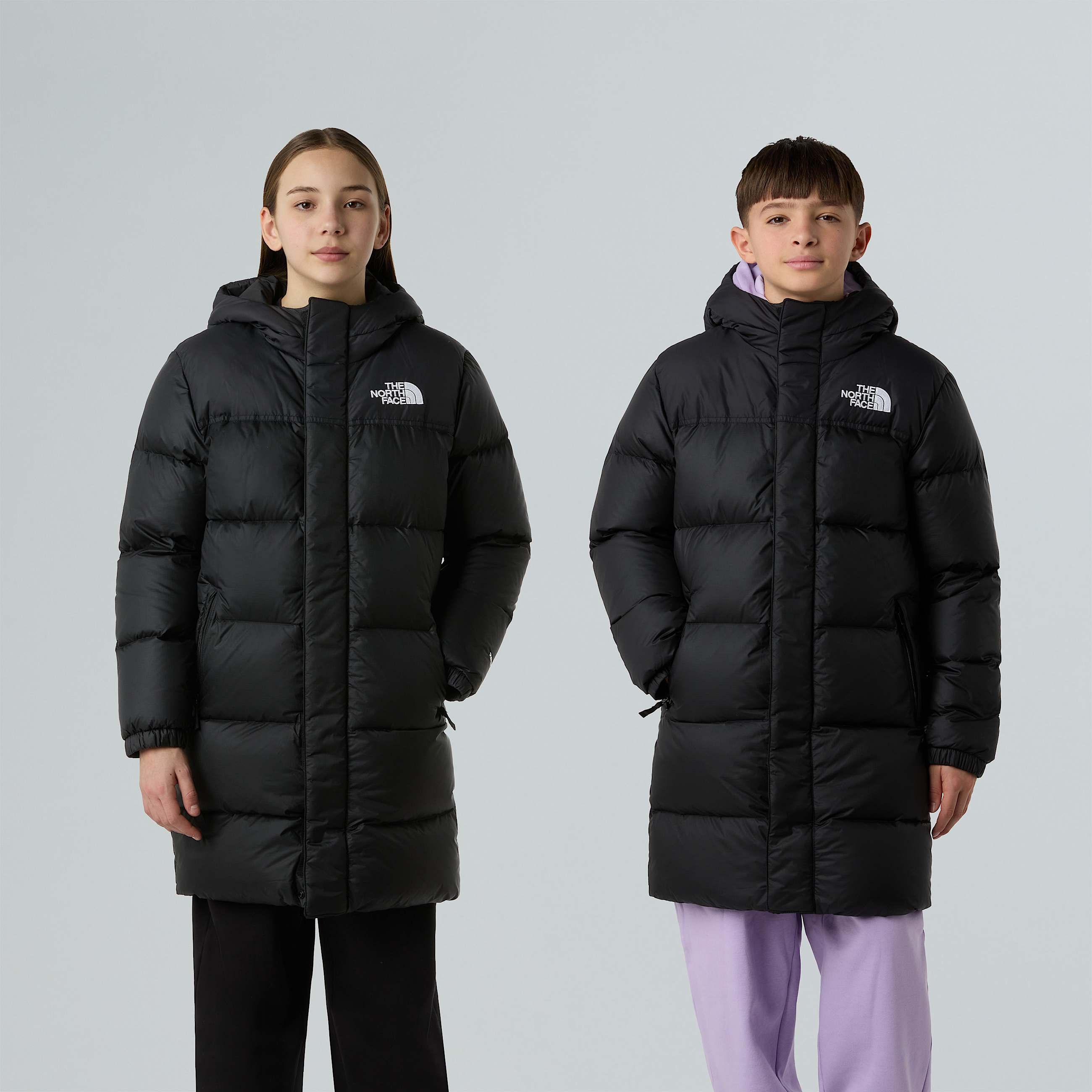 Parka lungo Nuptse da ragazzi TNF HERO
