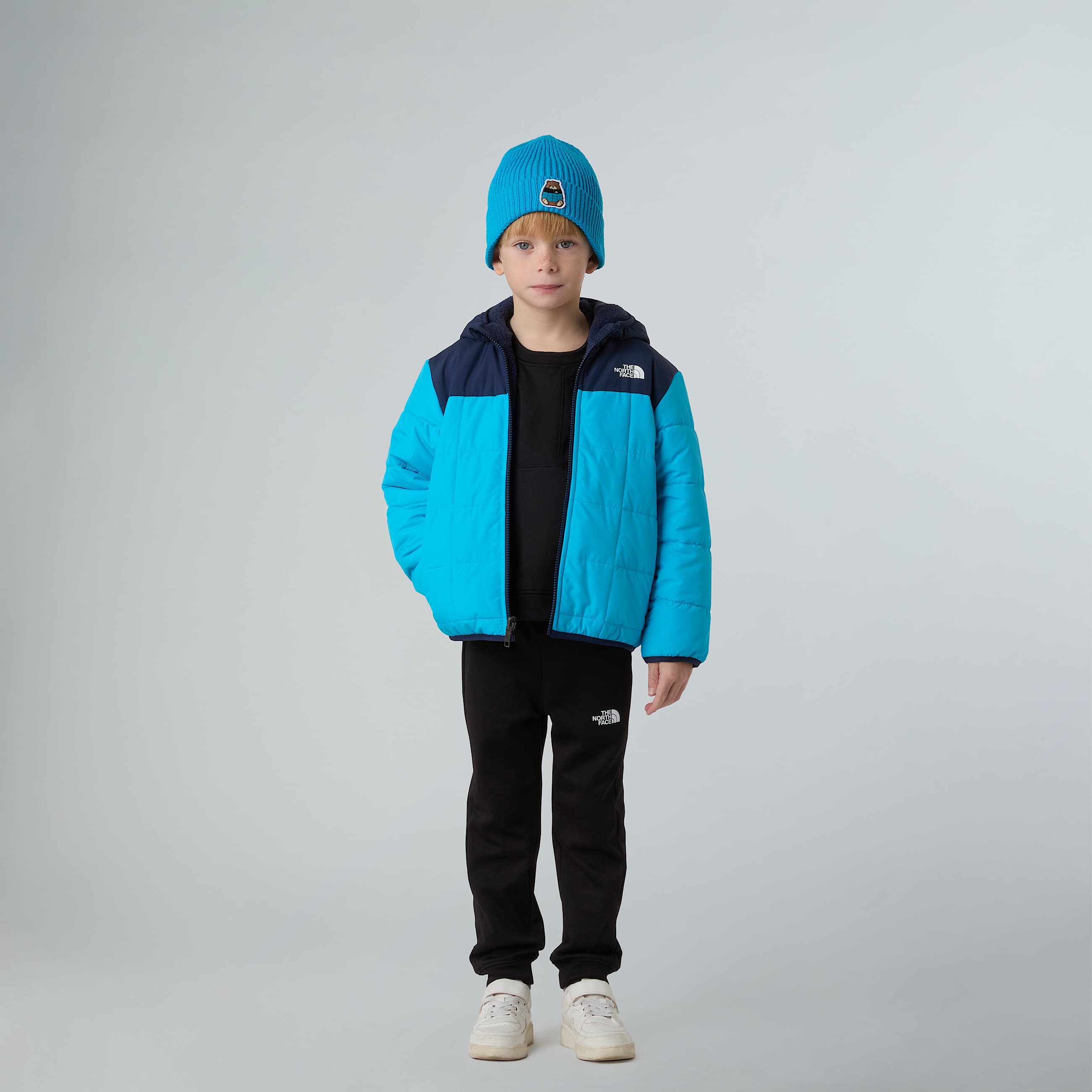 Giacca reversibile con cappuccio e cerniera integrale Shasta da bambini TNF ALT2