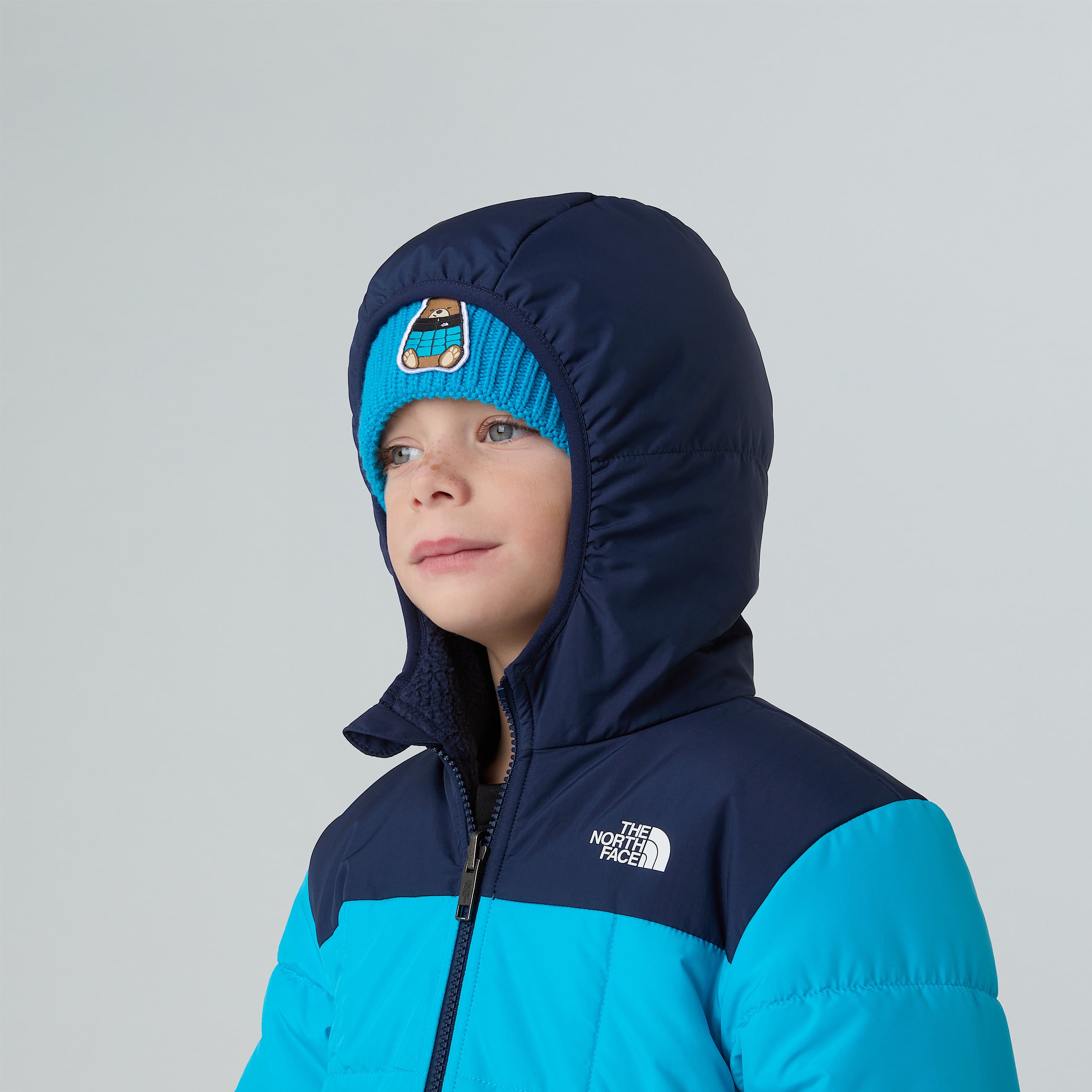 Giacca reversibile con cappuccio e cerniera integrale Shasta da bambini TNF ALT5