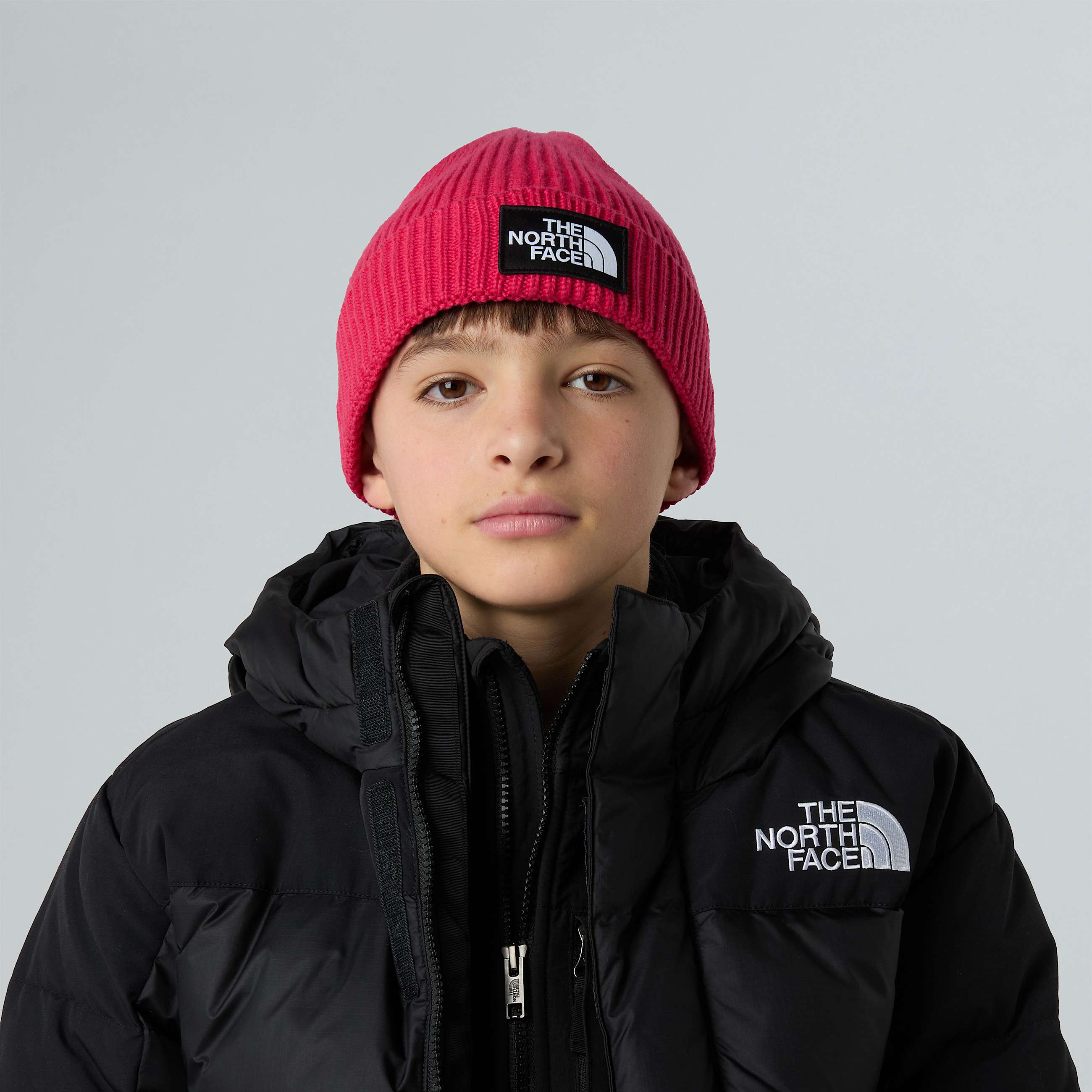 Berretto con risvolto TNF Logo Box da bambini TNF ALT12