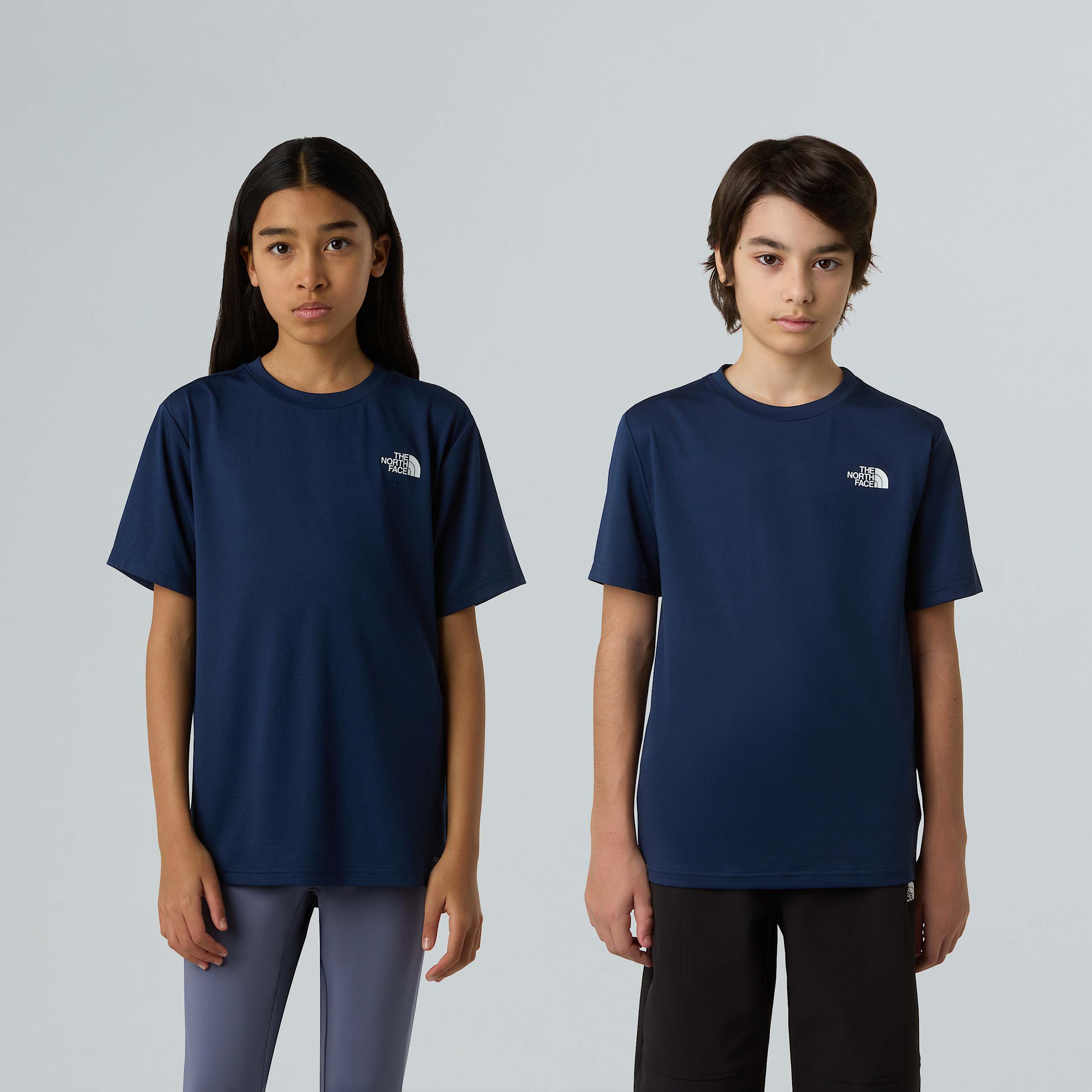 247Tshirt voor tieners TNF Summit Navy ALT4
