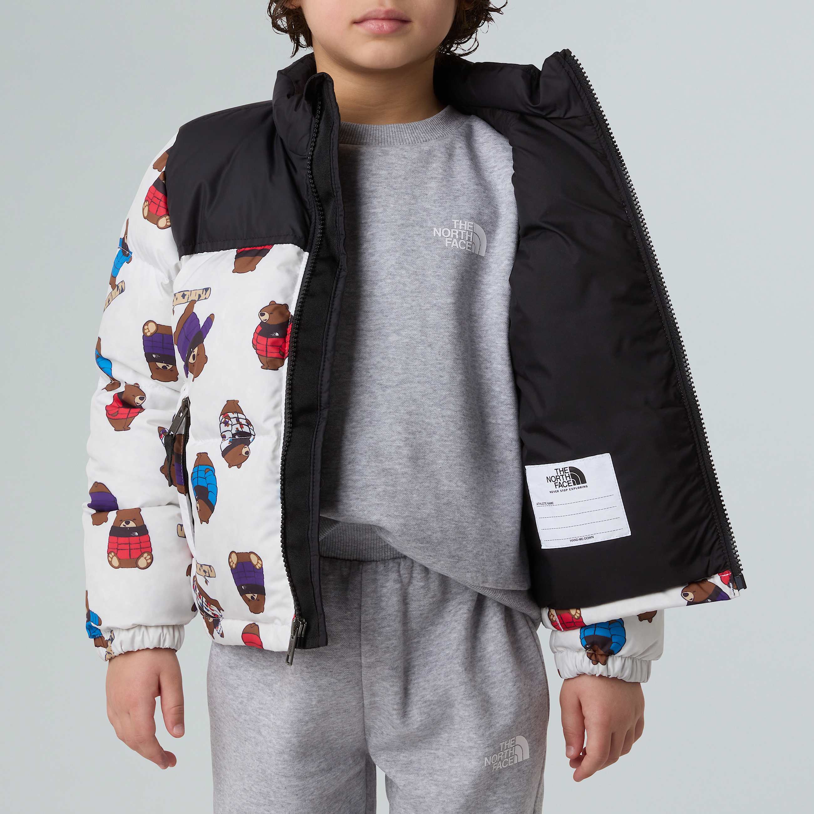 Giacca 1996 Retro Nuptse Printed da bambini TNF ALT6