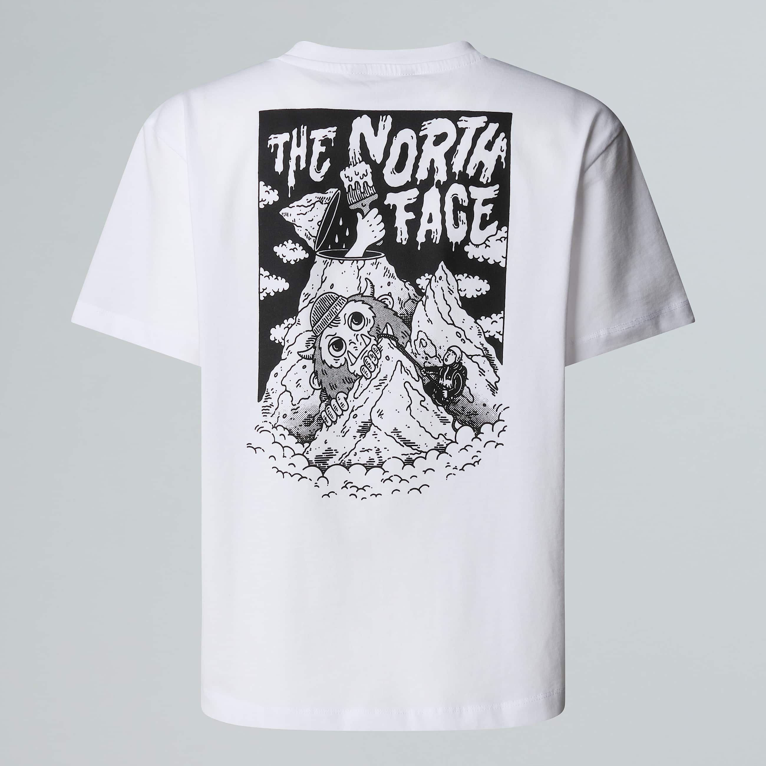Sports OversizedTshirt met print en zakje voor jongens TNF TNF White ALT1