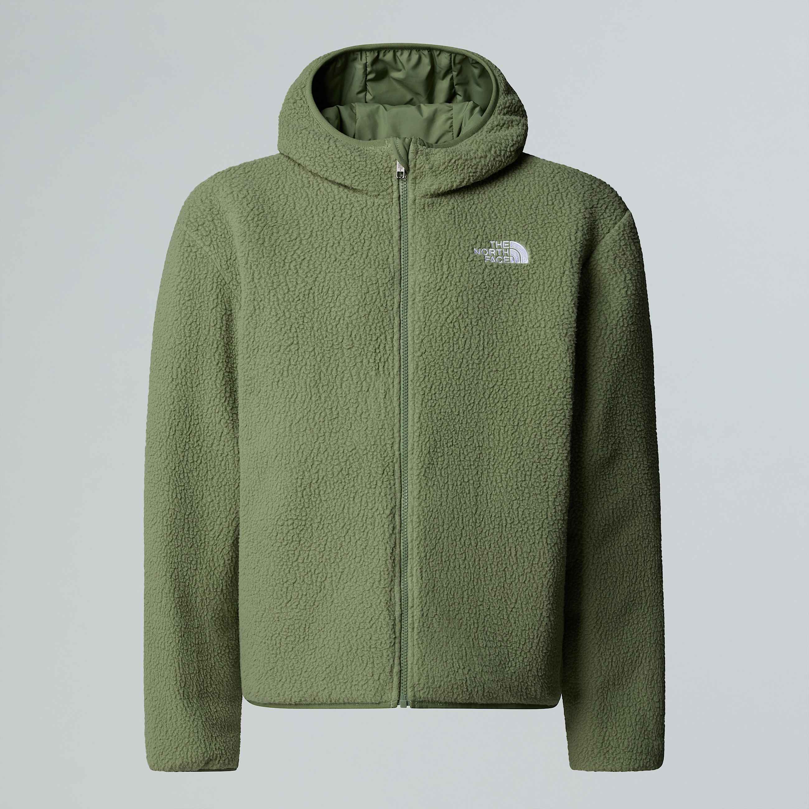 Omkeerbare Shastajas met capuchon met volledige rits voor jongens TNF New Taupe GreenBark Mist ALT2