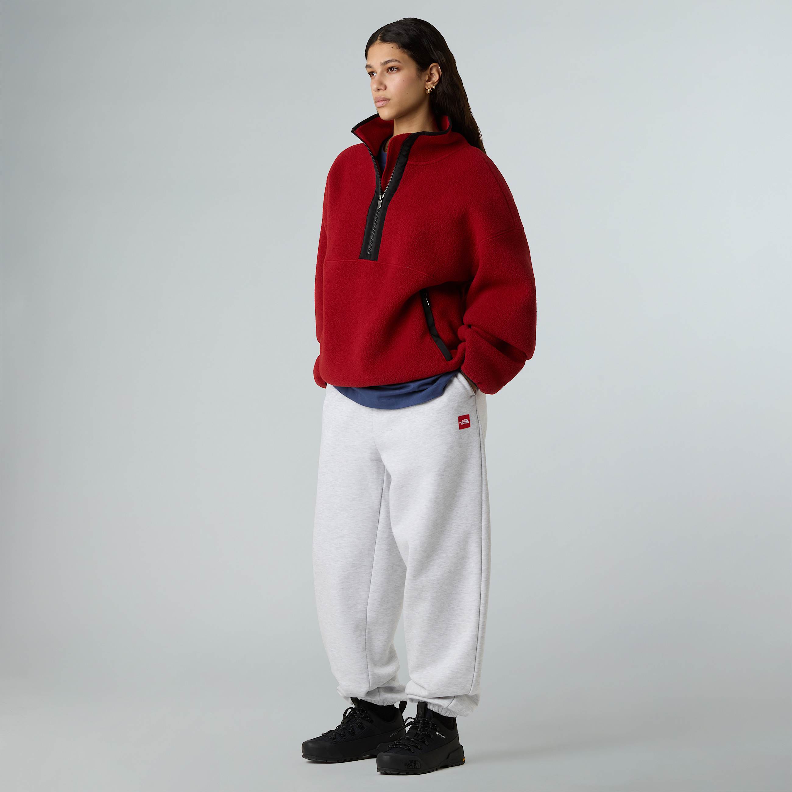 Uniseks Red Boxfleece met halve rits TNF Cardinal Red ALT7