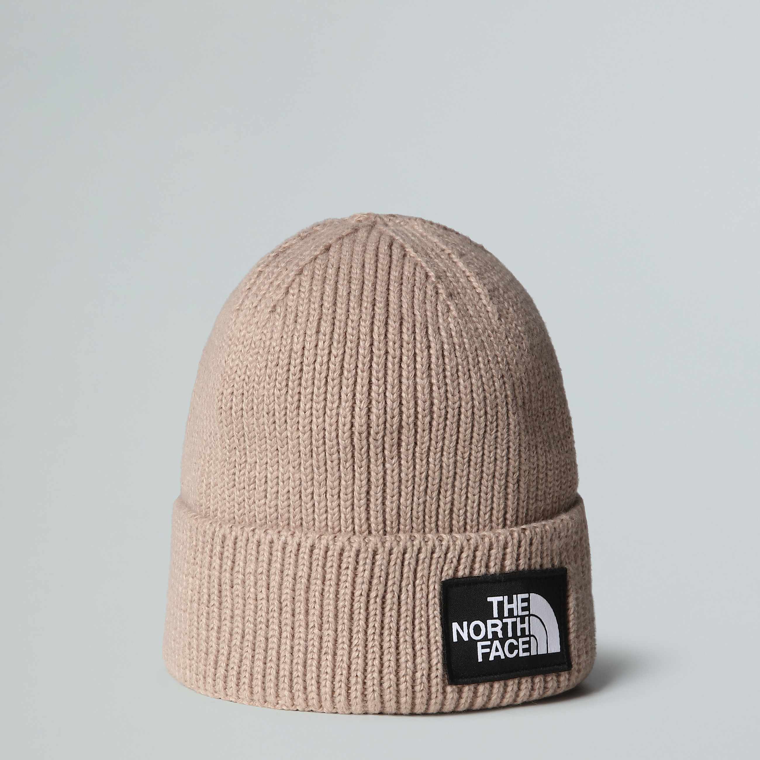 TNF Logo Box Beanie mit Umschlag TNF Mushroom Grey HERO