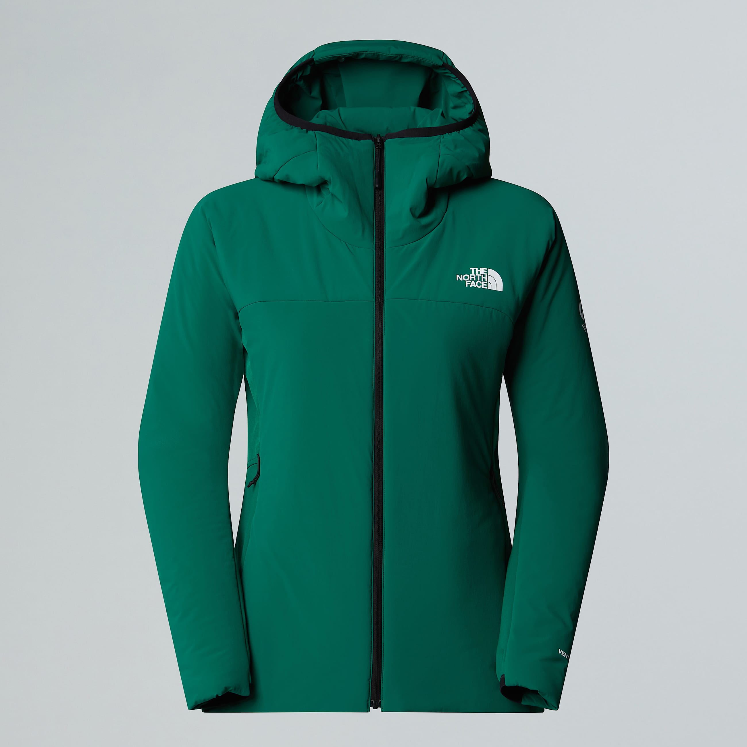 Womens Summit Casaval Hybrid Hooded Midlayer Hoodie TNF Evergreen ALT20
