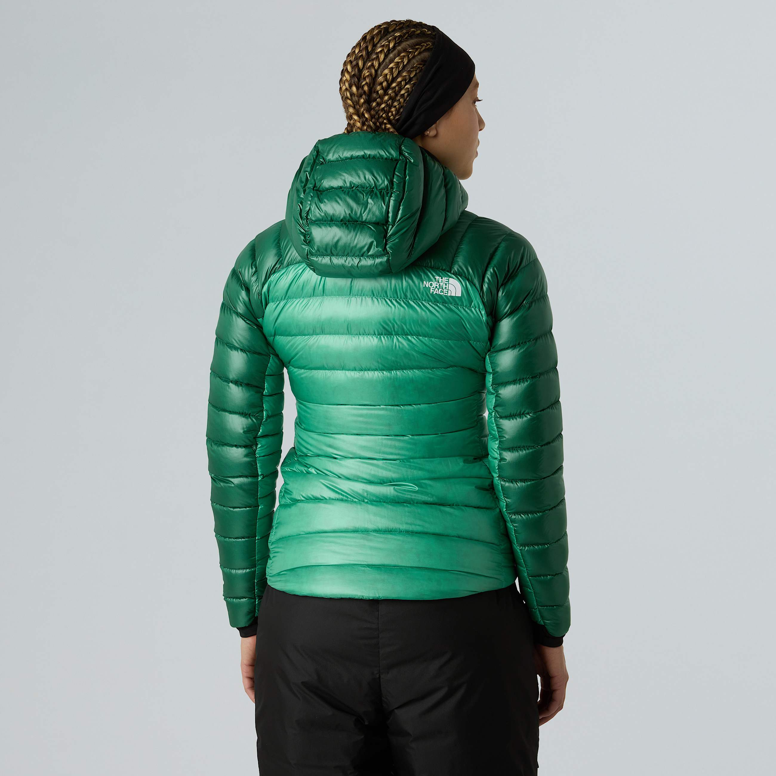 Womens Summit Breithorn Hooded Down Jacket TNF Nebula GreenEvergreen ALT2
