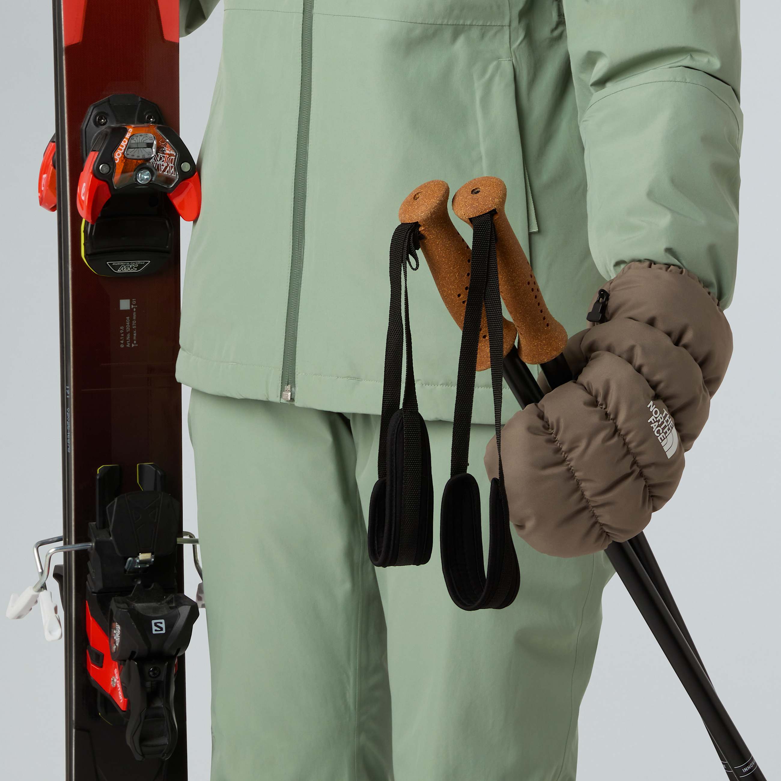 Montana Puffer Mittens TNF Mocha Brown ALT1