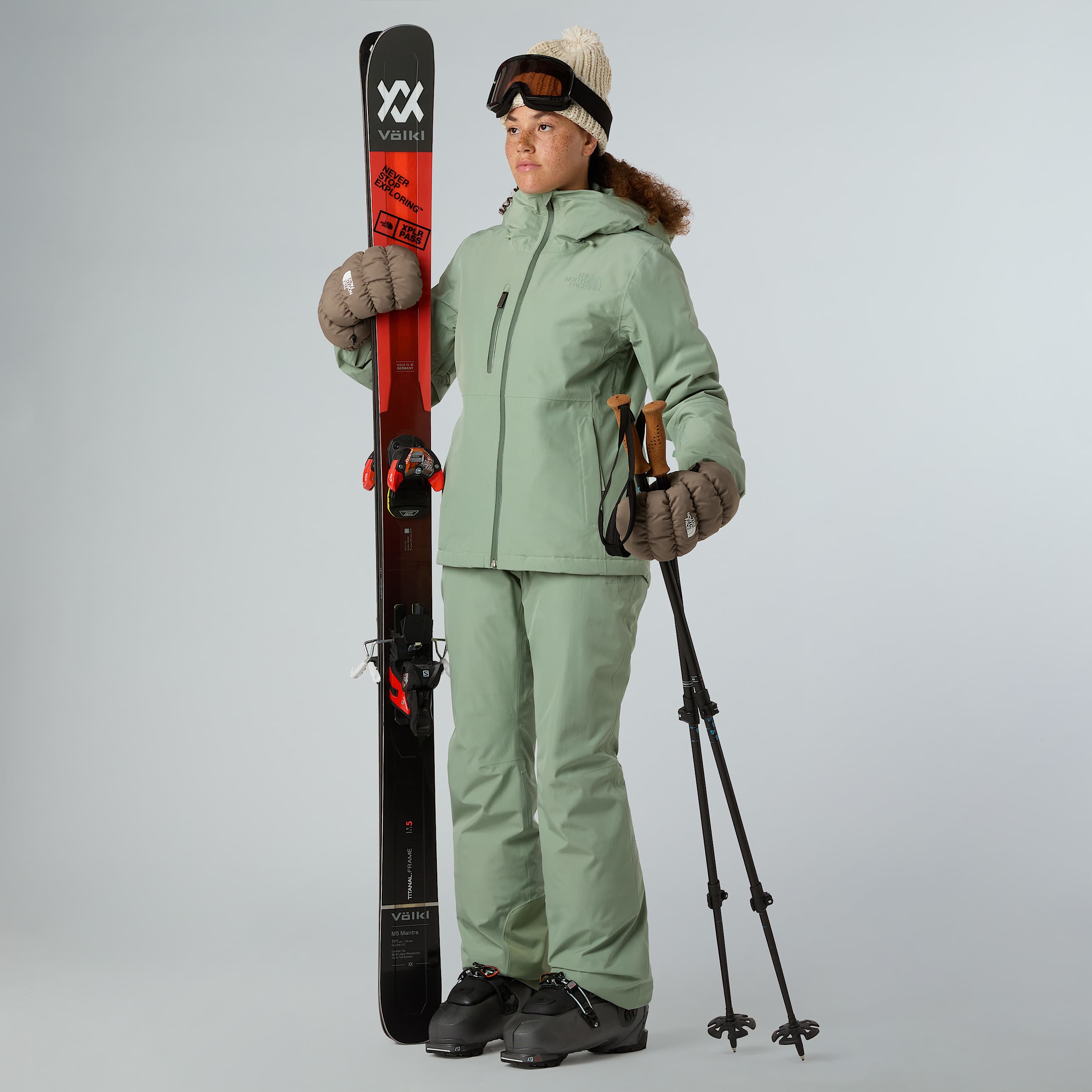 Montana Puffer Mittens TNF Mocha Brown ALT5