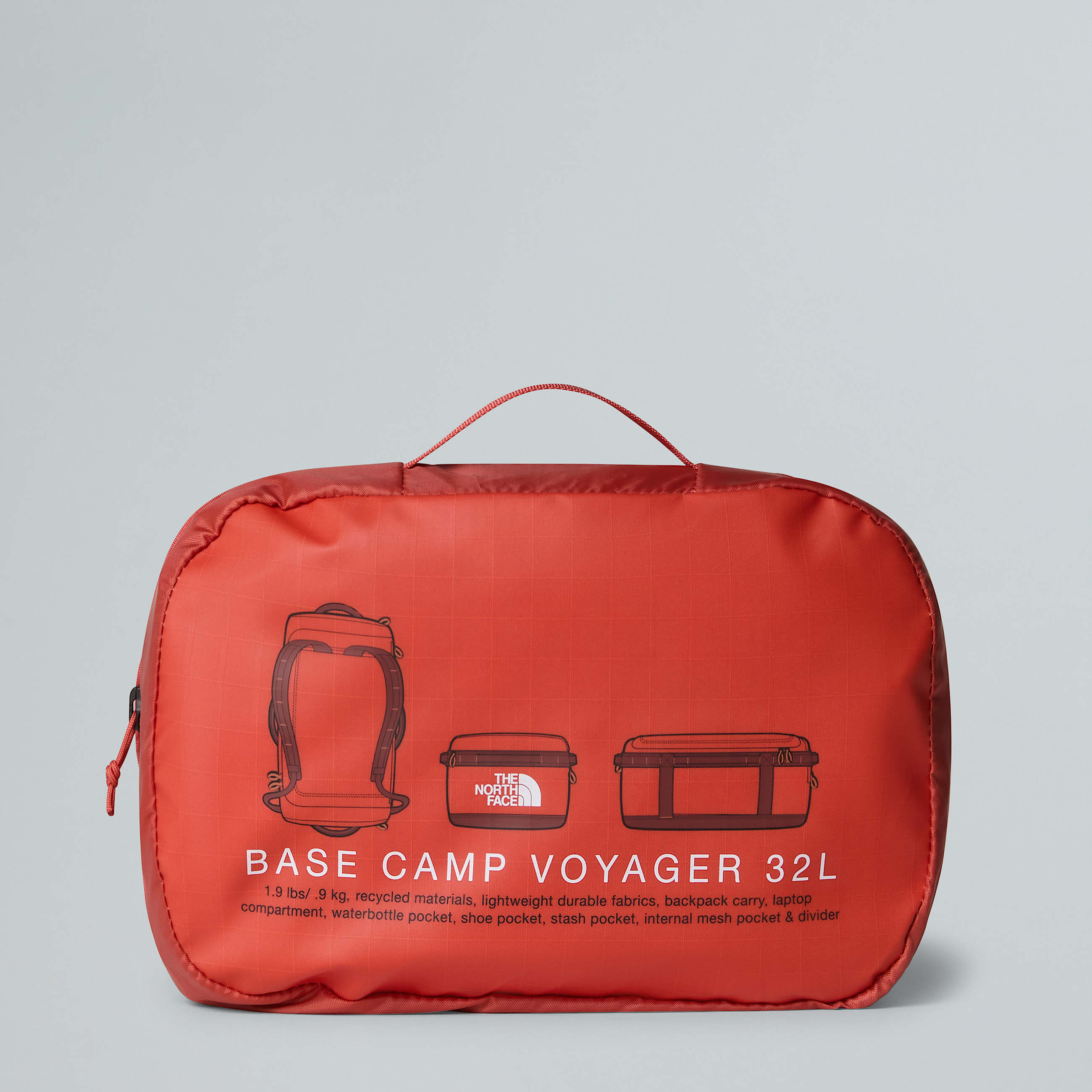 Base Camp Voyager DuffelTasche 32 Liter TNF Mars DustSumac ALT5