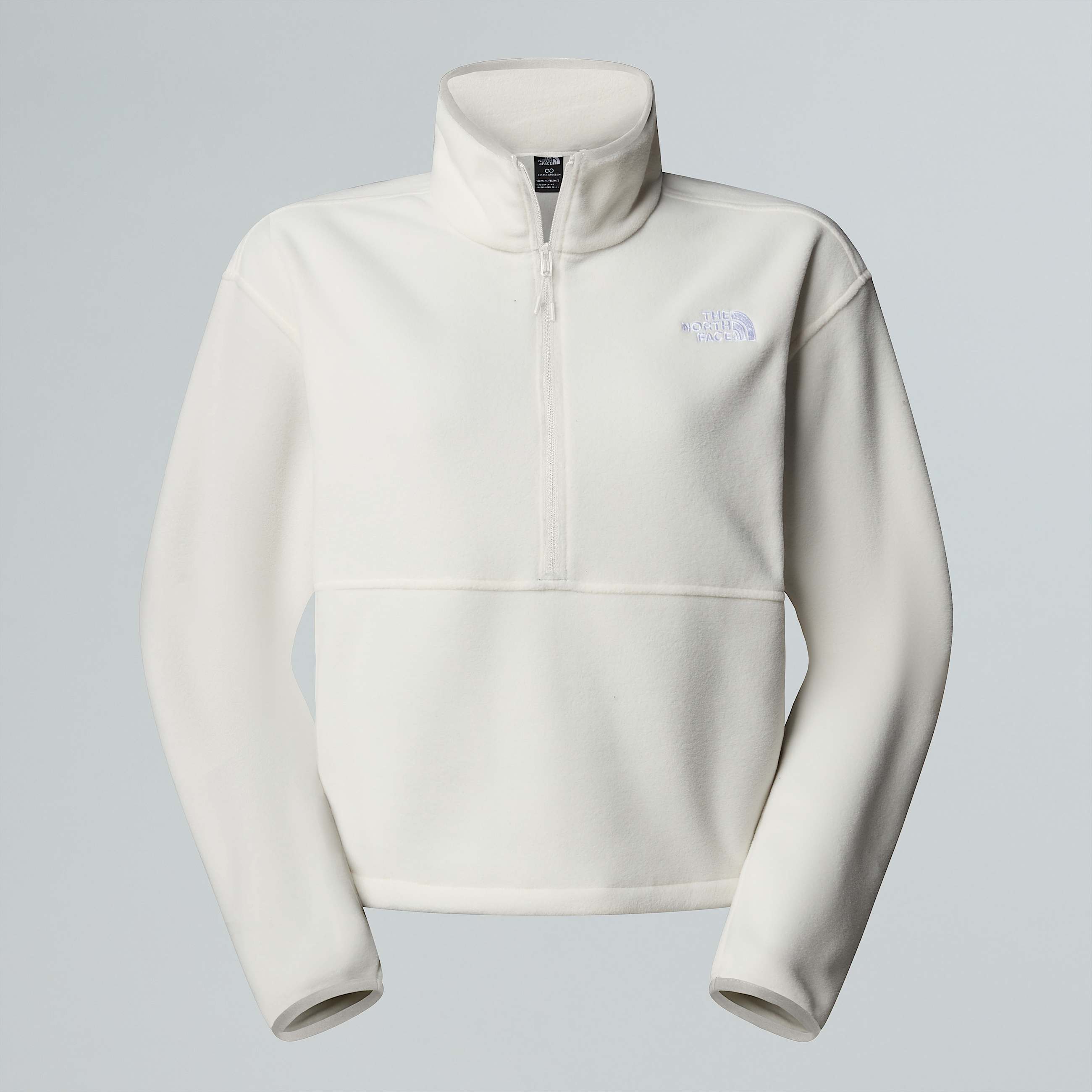 Kort Glacier fleece med halv lynls til damer TNF White Dune ALT20