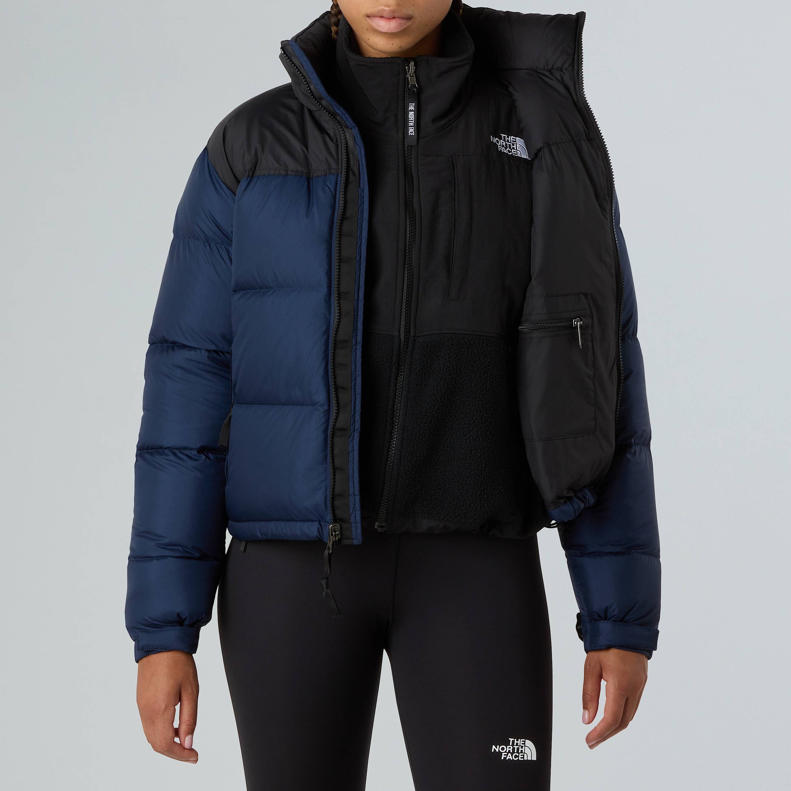 Womens 1996 Retro Nuptse Jacket TNF Summit NavyTNF BlackRecycled Down ALT6