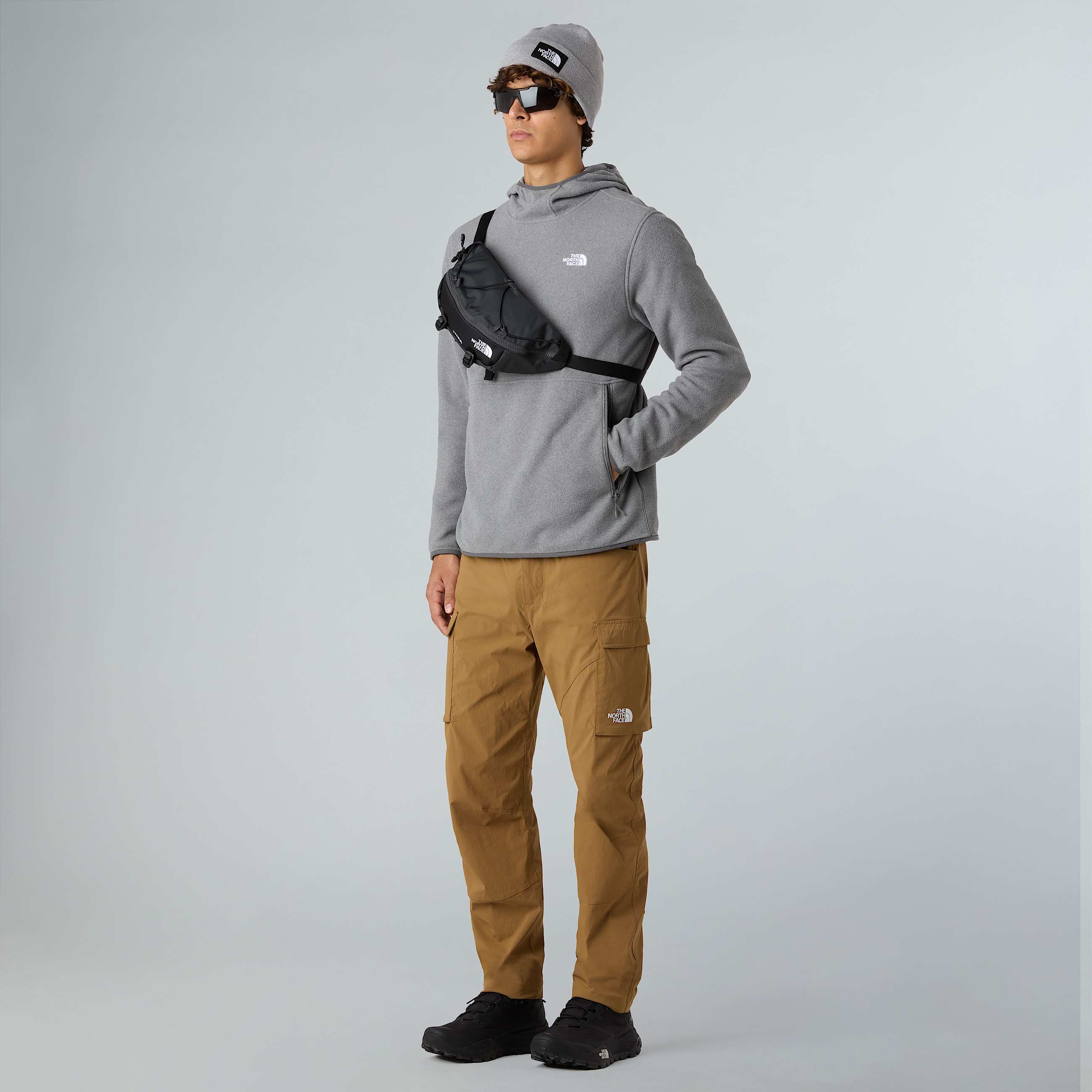Pile pullover Glacier con cappuccio da uomo TNF ALT1