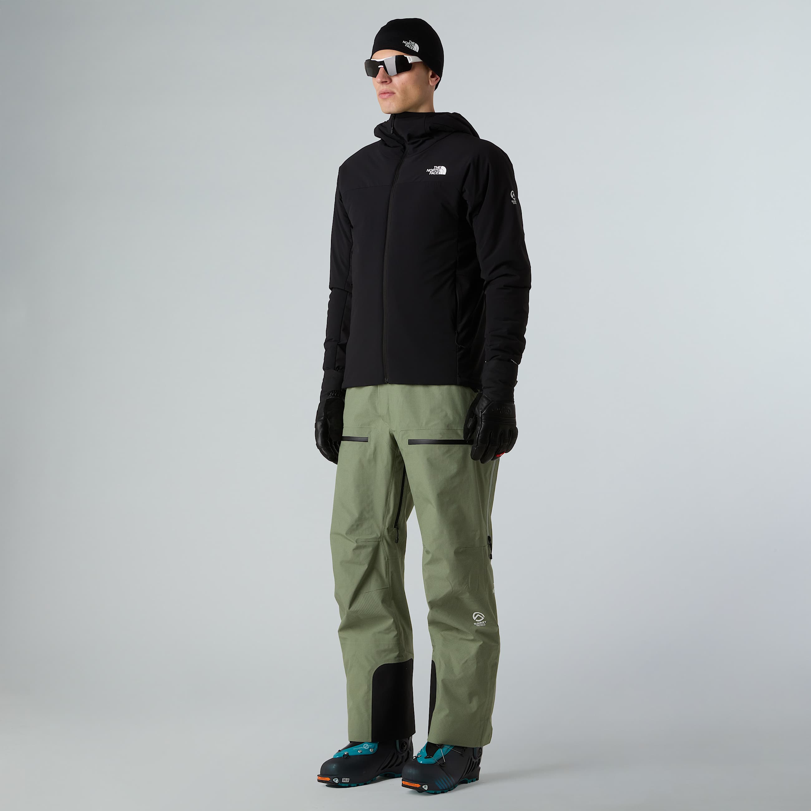 Felpa con cappuccio Summit Casaval Hybrid Midlayer da uomo TNF ALT1