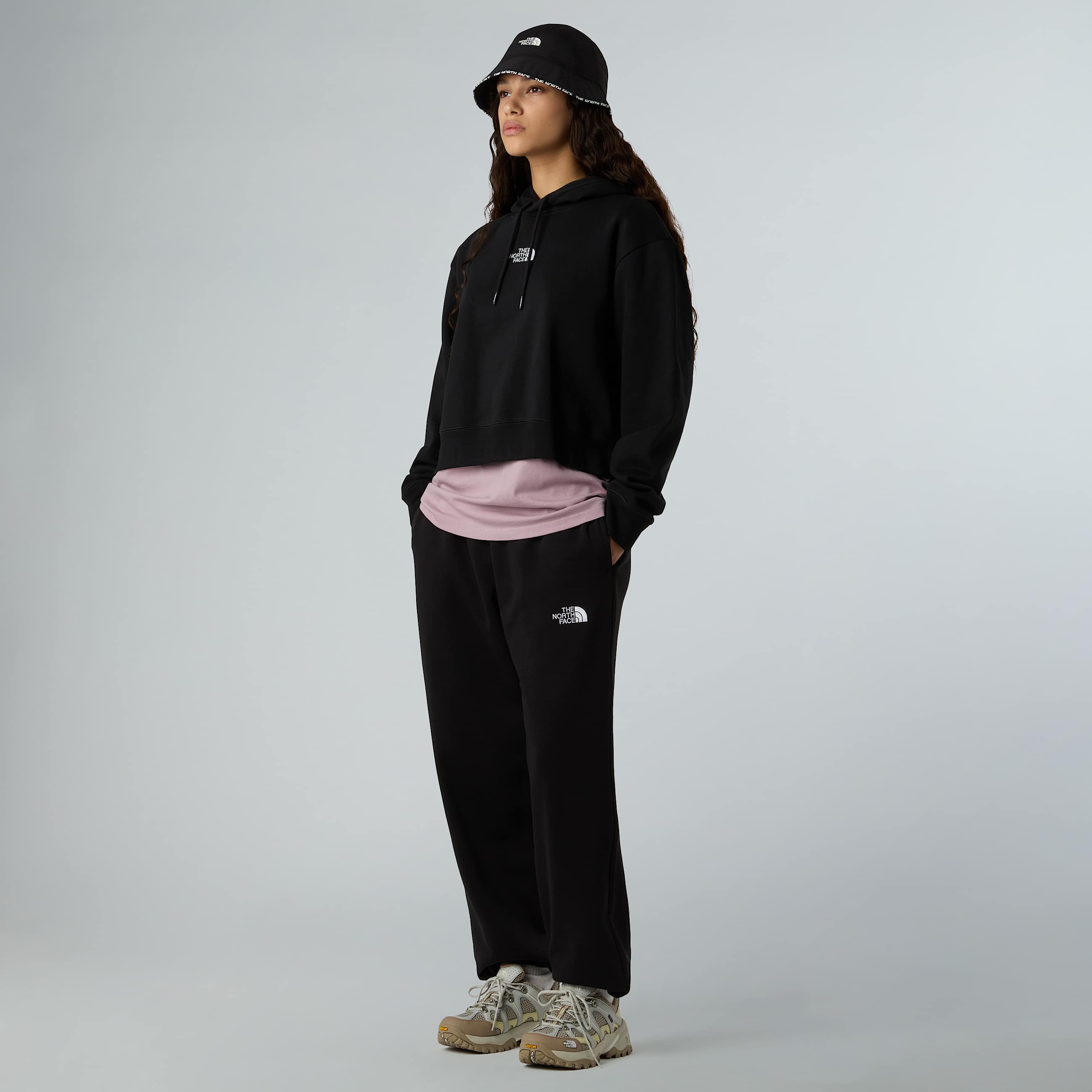 Essential Cropped Hoodie W TNF ALT1