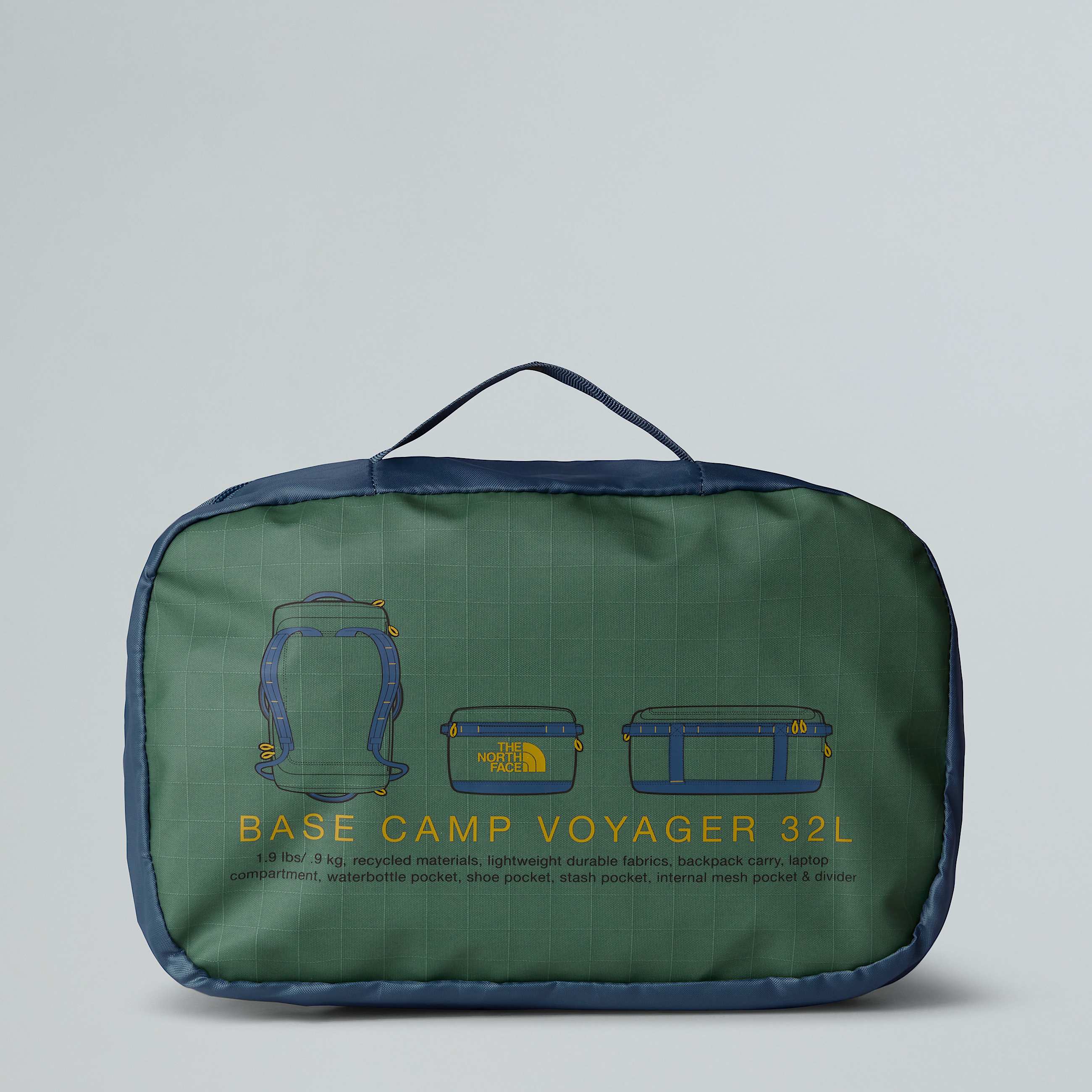 Base Camp Voyager DuffelTasche 32 Liter TNF Duck GreenShady Blue ALT5