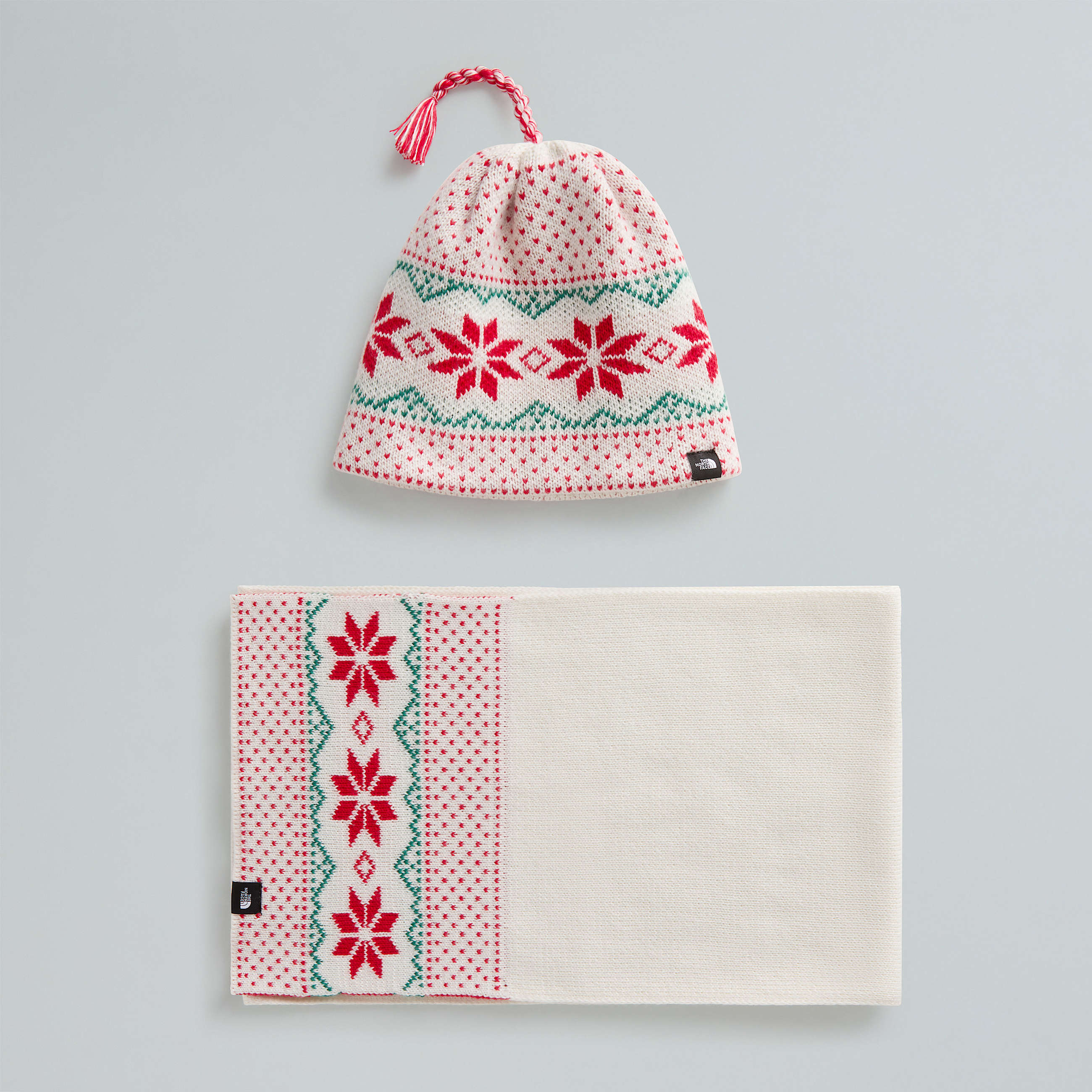 Cabin Ski Tuke Beanie and Scarf Set TNF HERO