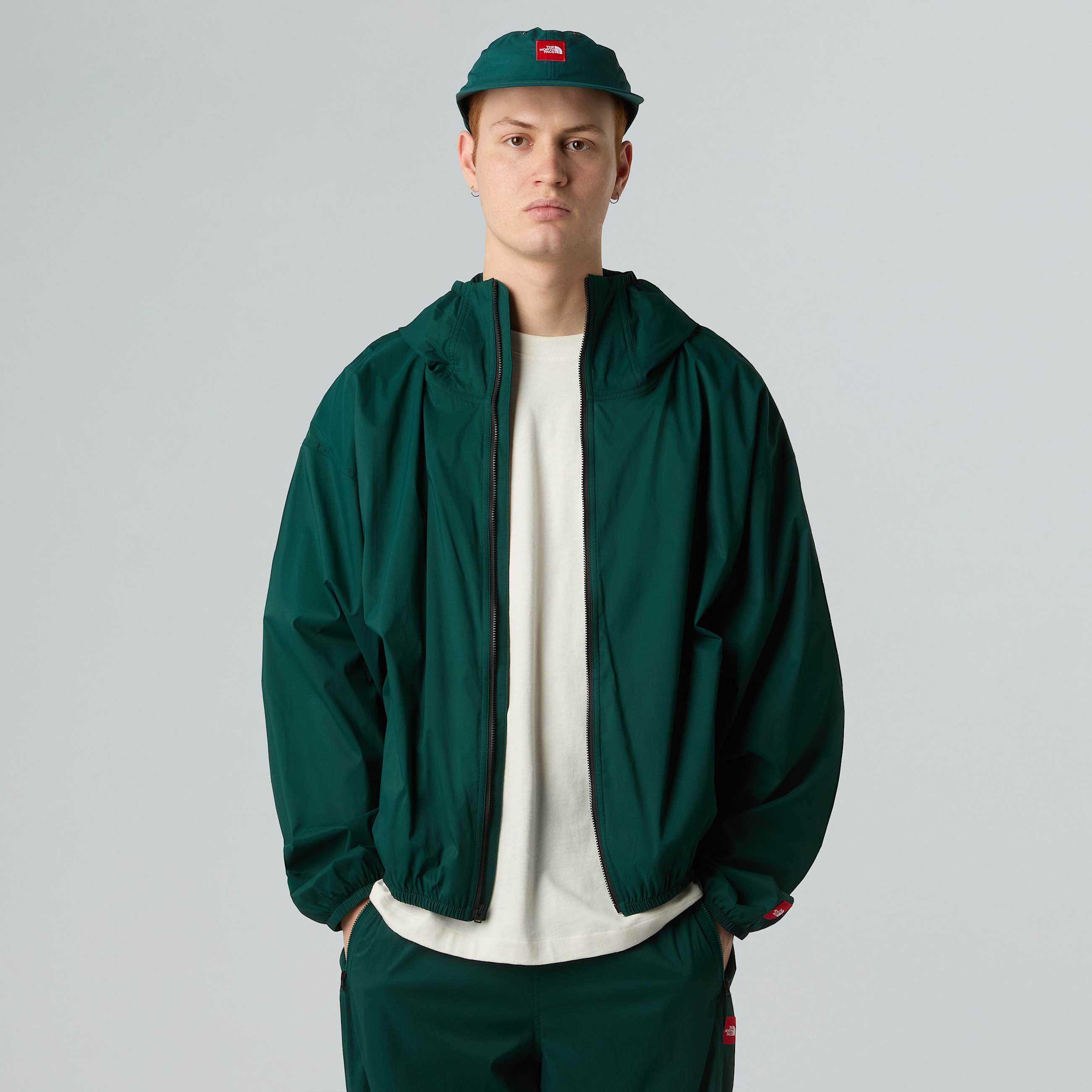 Uniseks inpakbare Red Boxwindjas met capuchon TNF ALT4