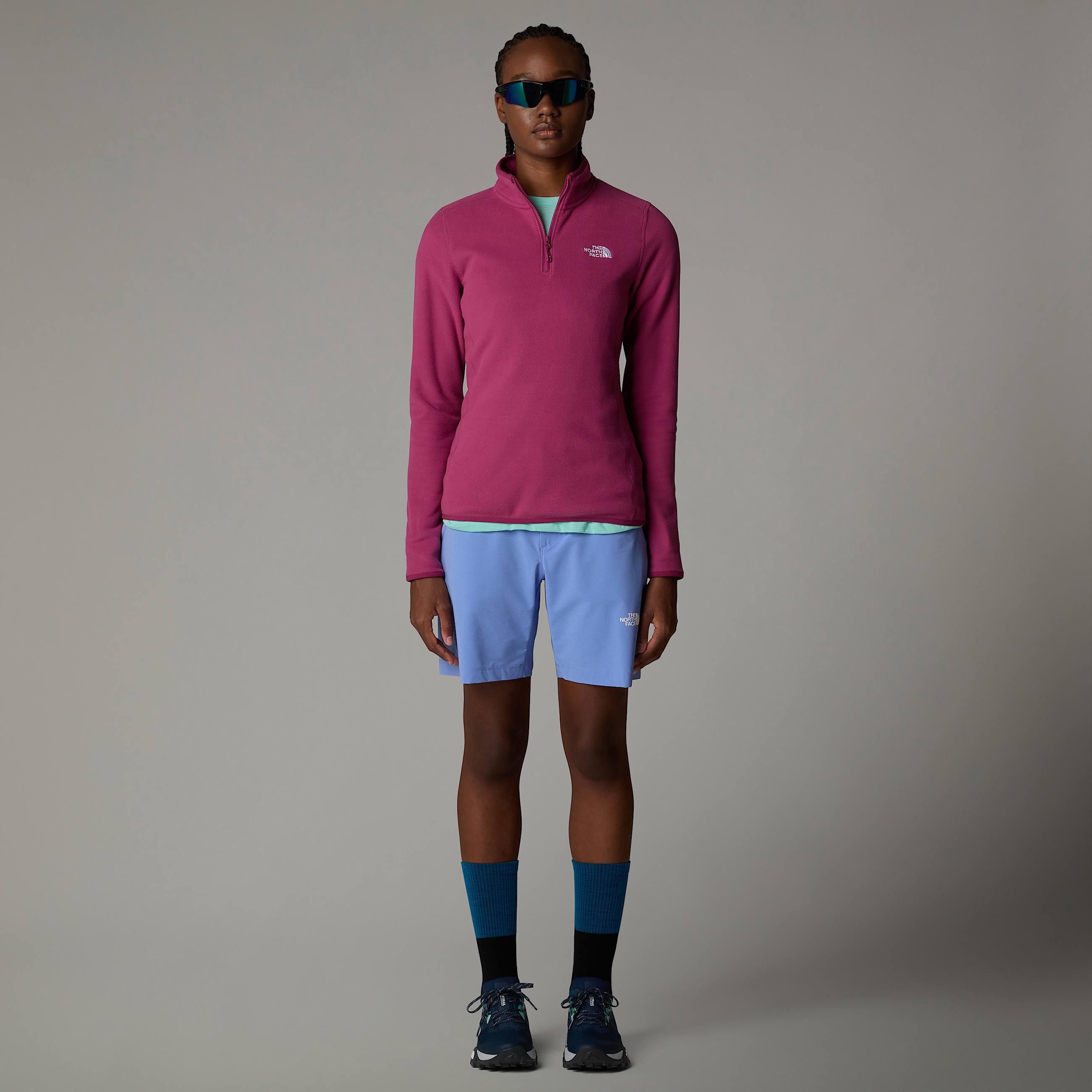 100 Glacier Fleece mit 14langem RV fr Damen TNF ALT7