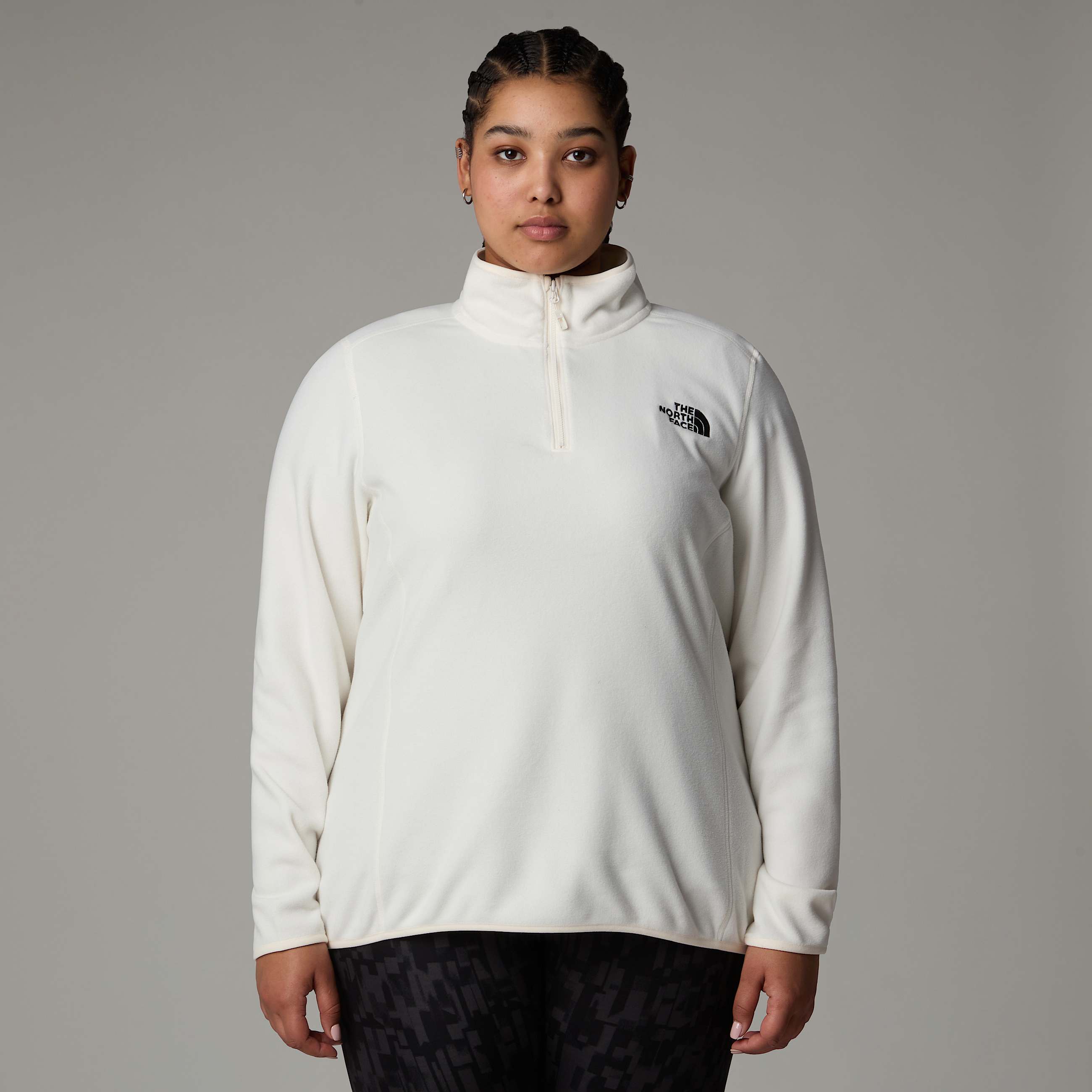 Plus Size 100 Glacier 14 Zip Fleece W TNF ALT4