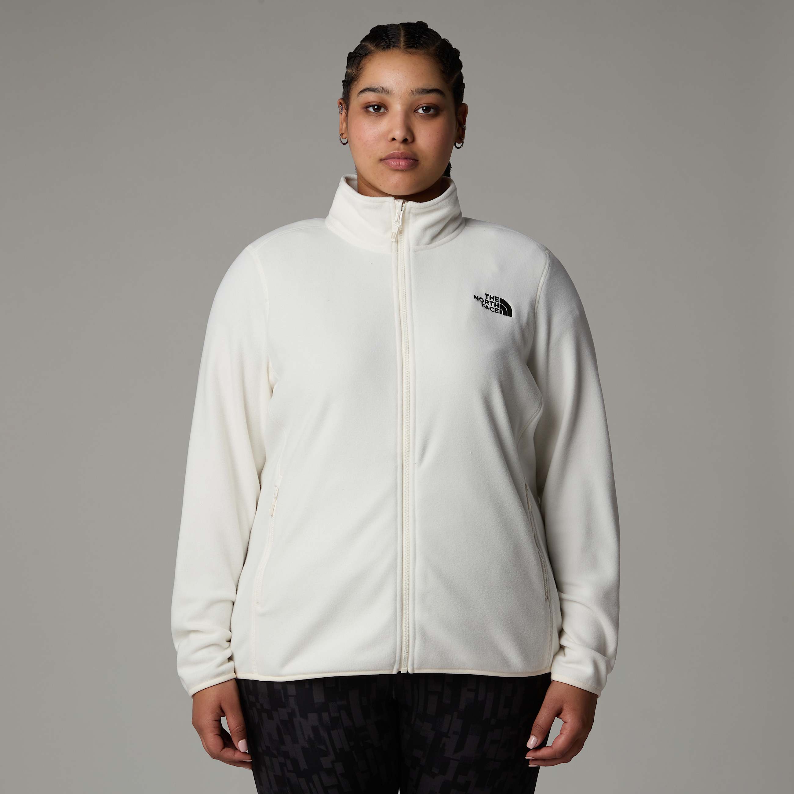 100 Glacier Fleece mit durchgehendem RV in bergre fr Damen TNF ALT4