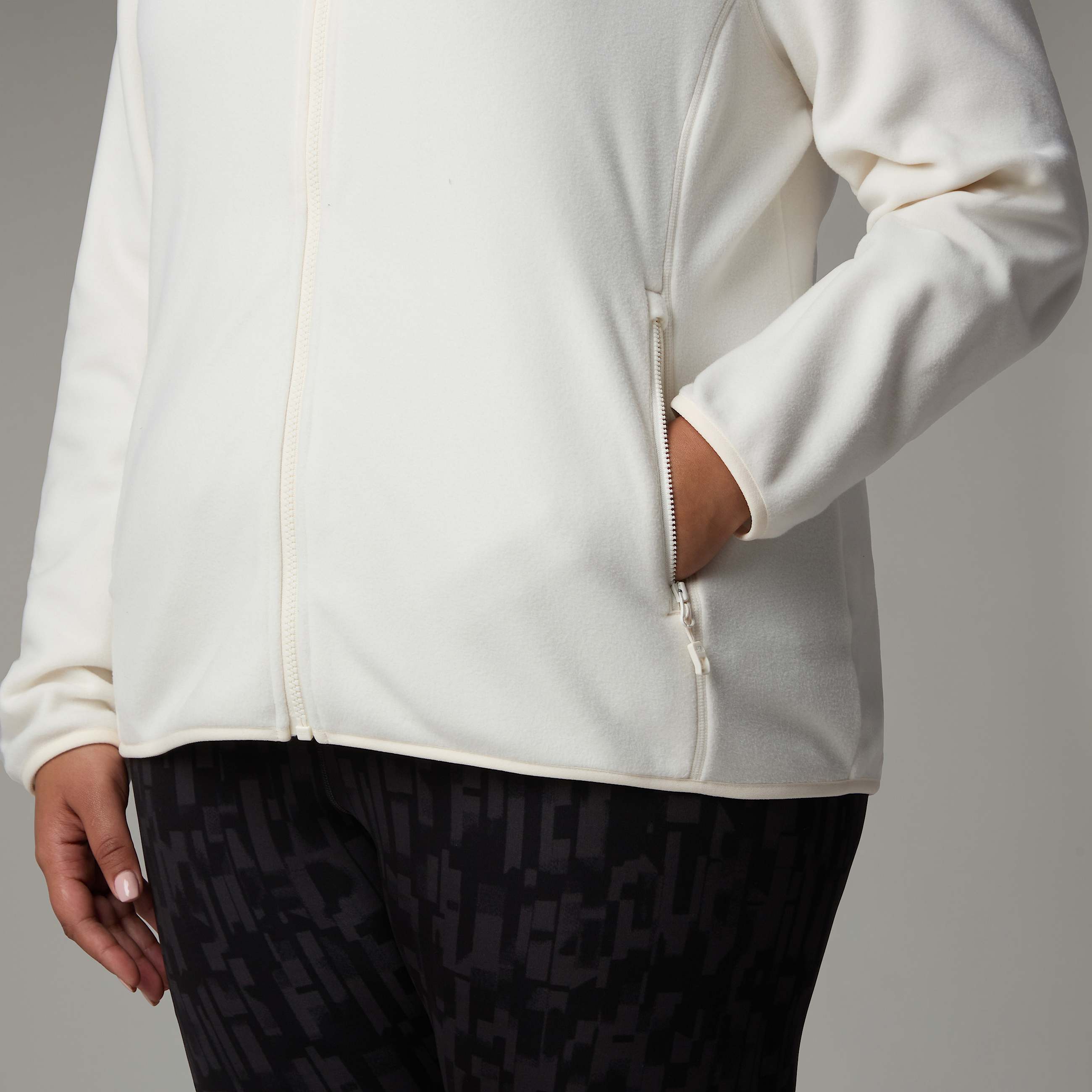 100 Glacier Fleece mit durchgehendem RV in bergre fr Damen TNF ALT9