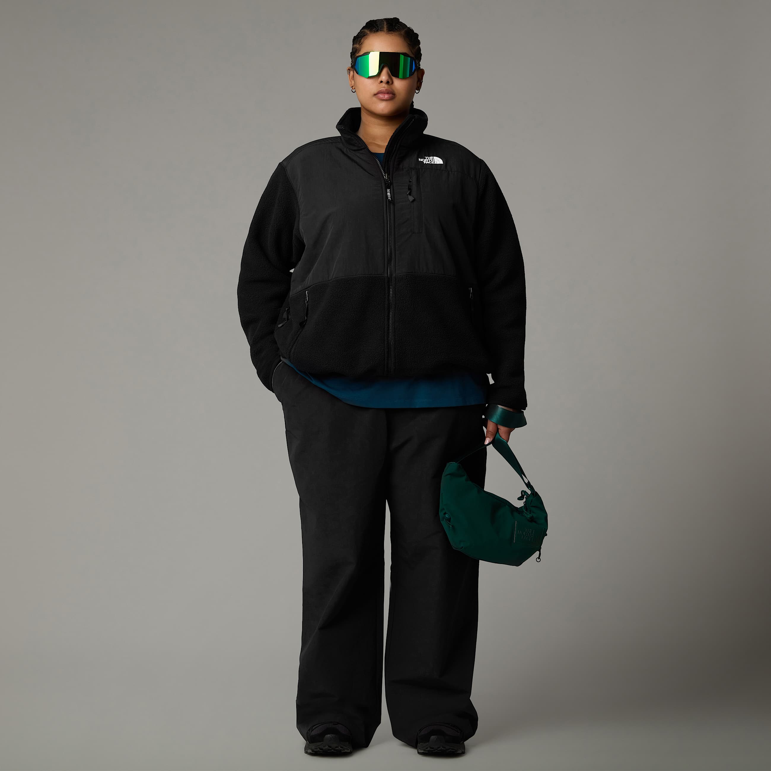 Womens Plus Size Retro Denali Jacket TNF ALT5