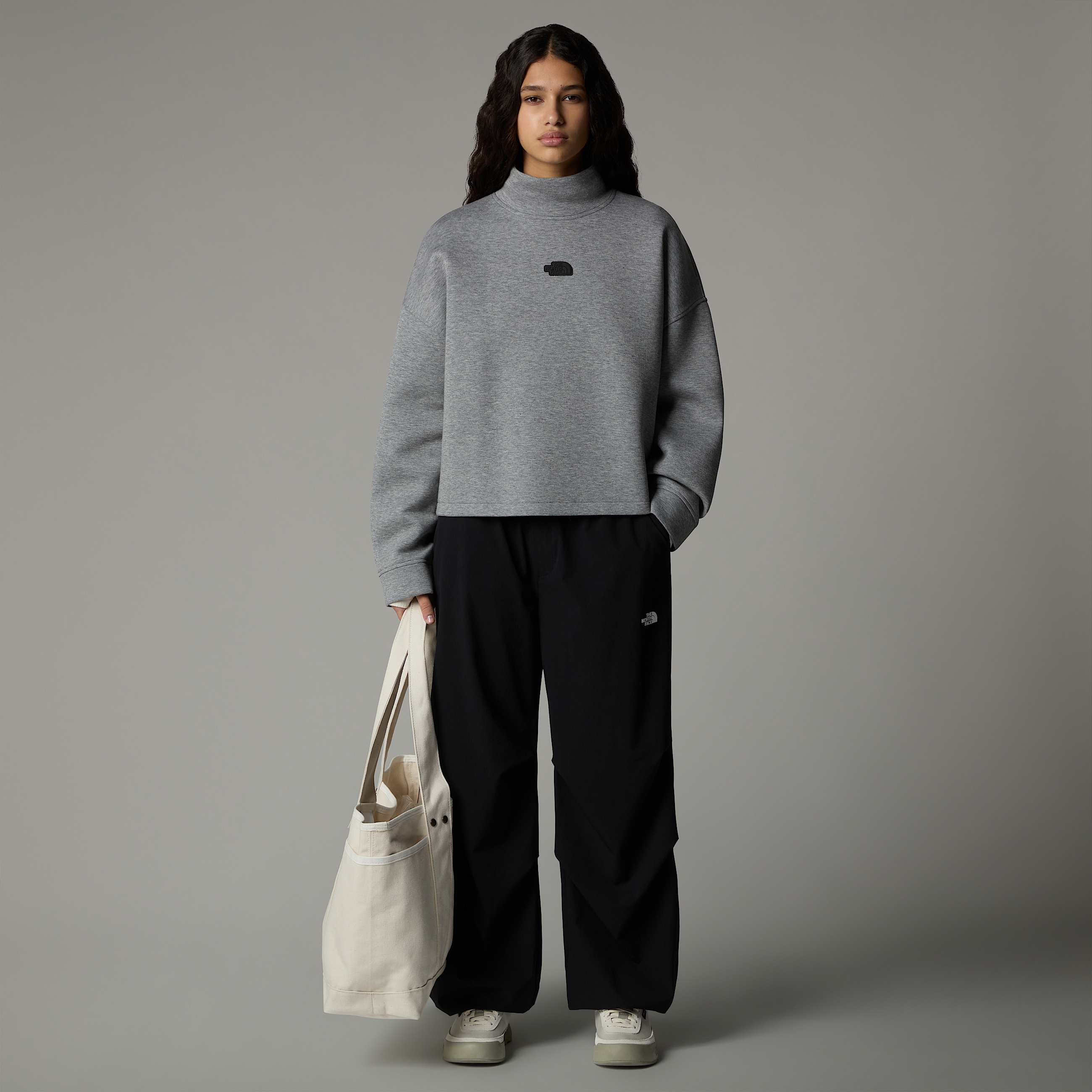 Womens Mock Neck Sweatshirt TNF ALT5