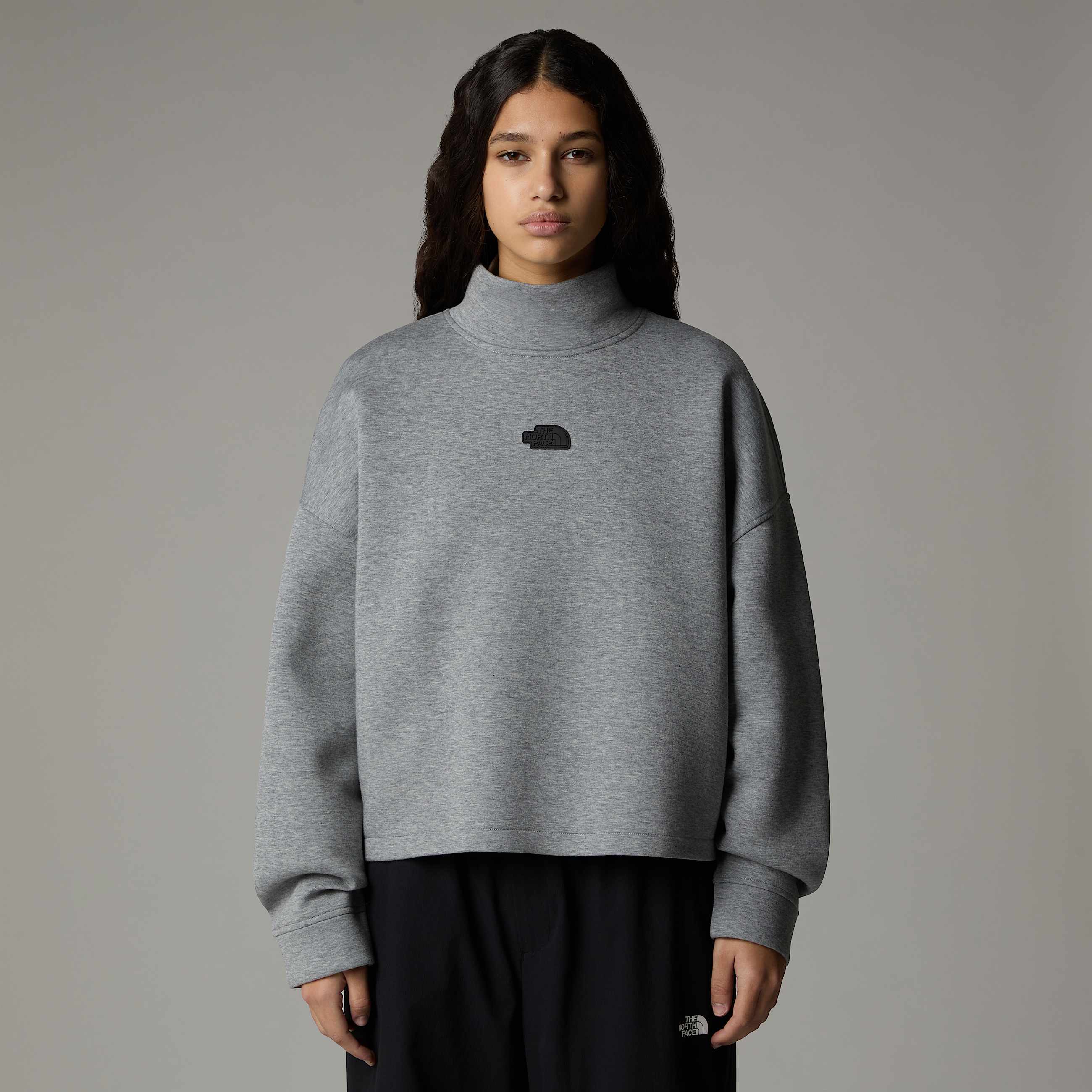 Womens Mock Neck Sweatshirt TNF ALT4