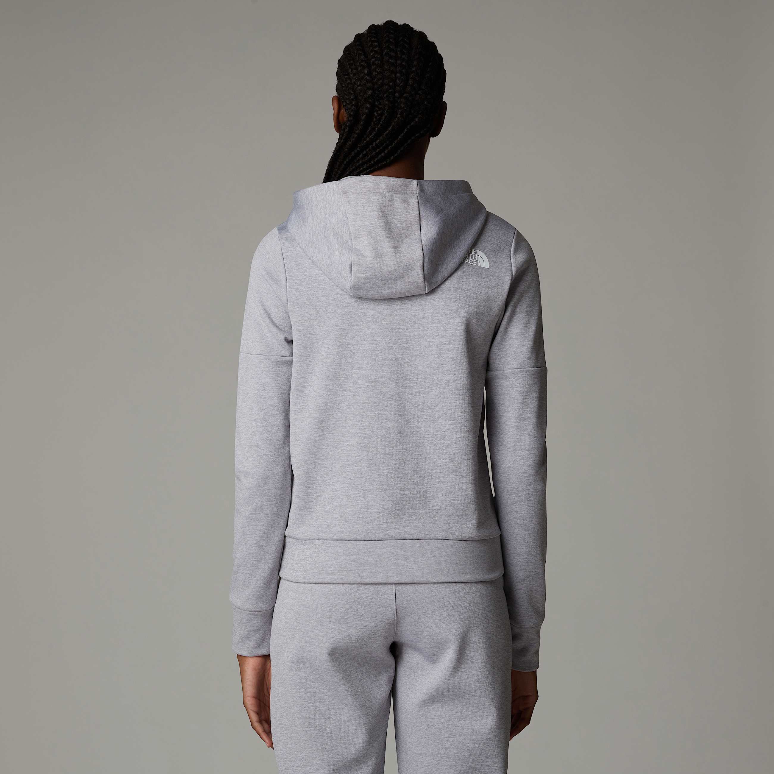 Felpa con cappuccio in pile Reaxion con cerniera integrale da donna TNF ALT6