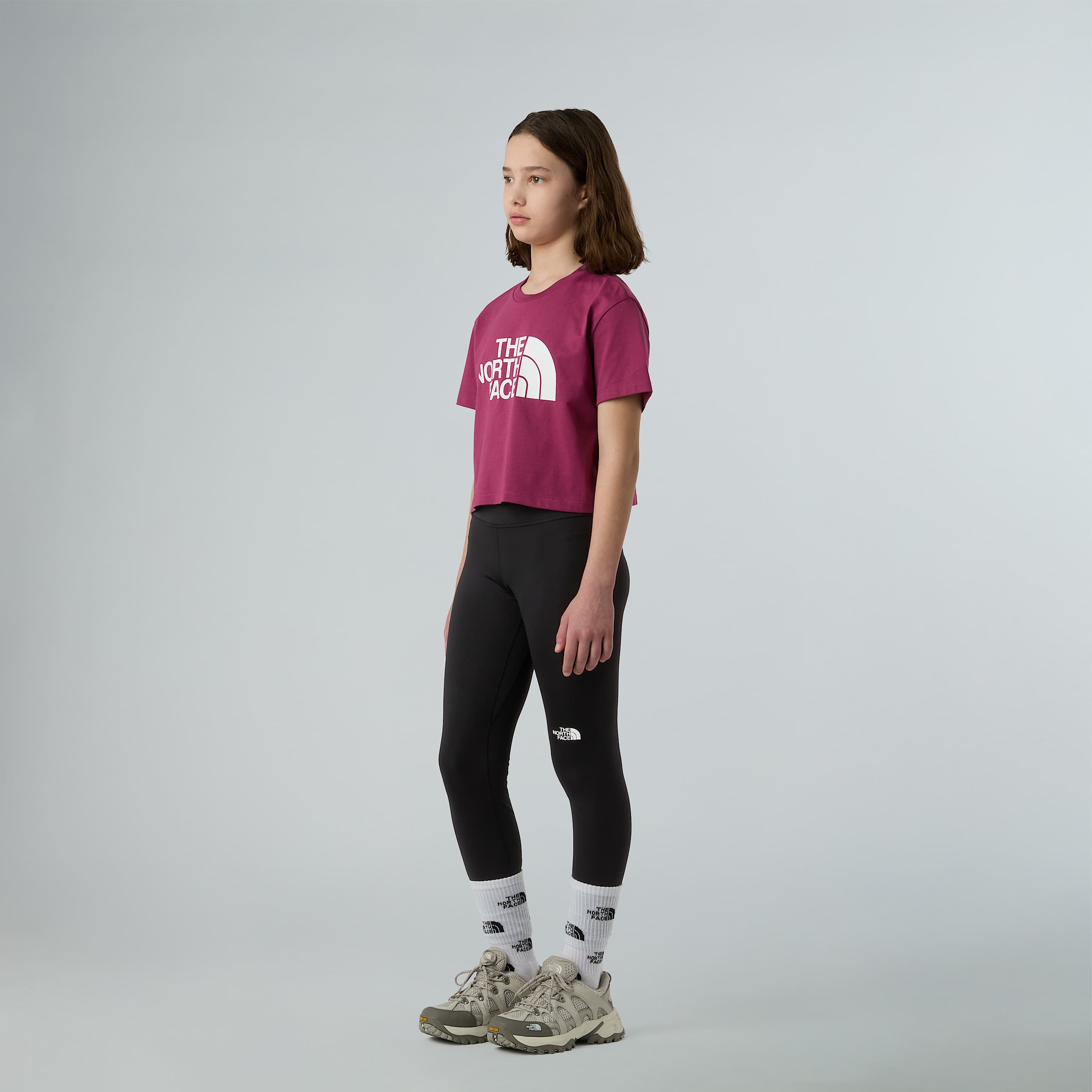 Girls Easy Cropped TShirt TNF ALT5