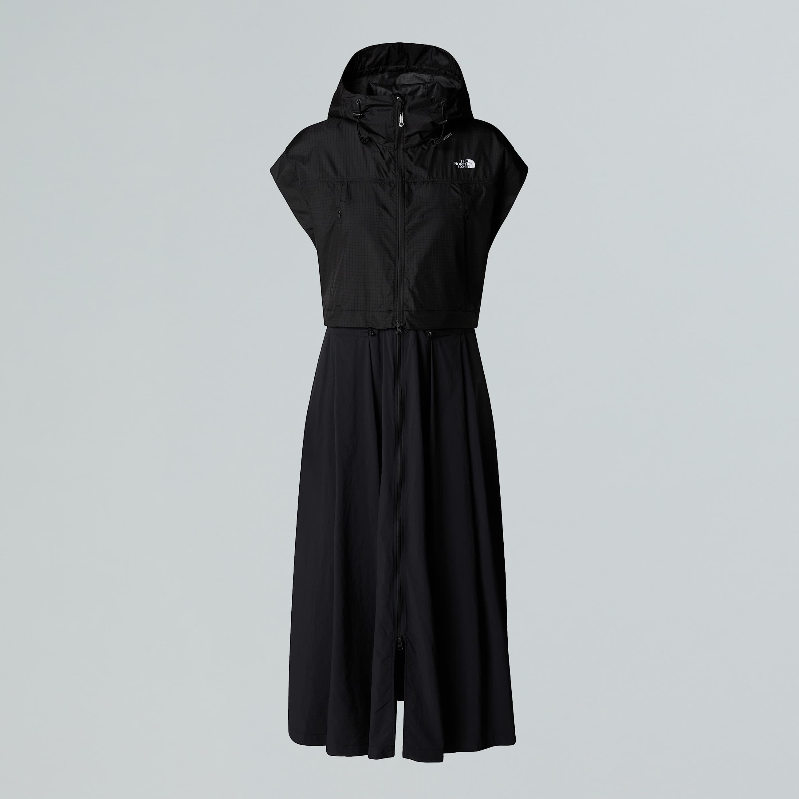 Langgeschnittenes ZipinWindkleid fr Damen TNF HERO