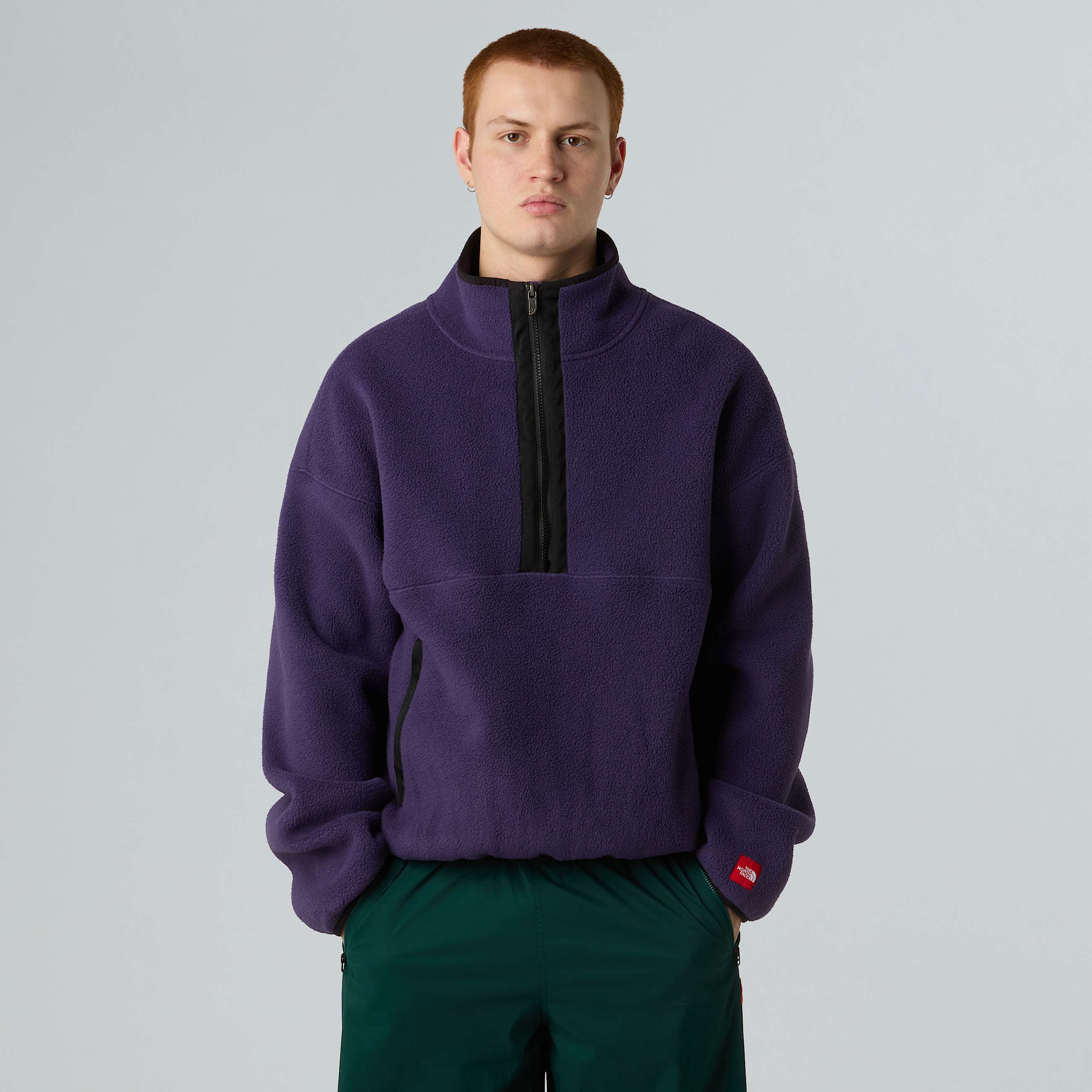 Unisex Red Box 1/2 Zip Fleece