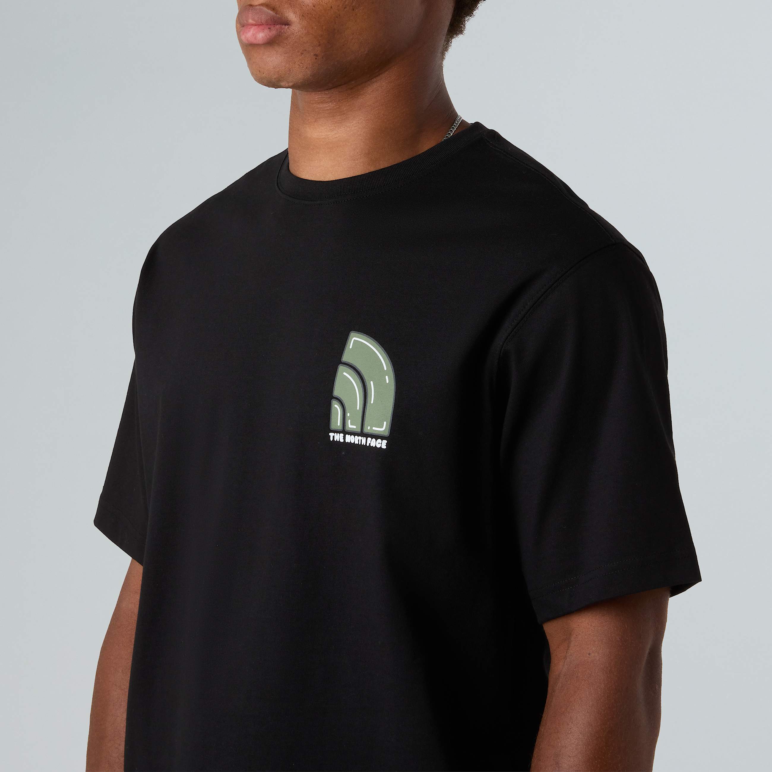 Unisex Bubble Logo Relaxed TShirt TNF ALT5