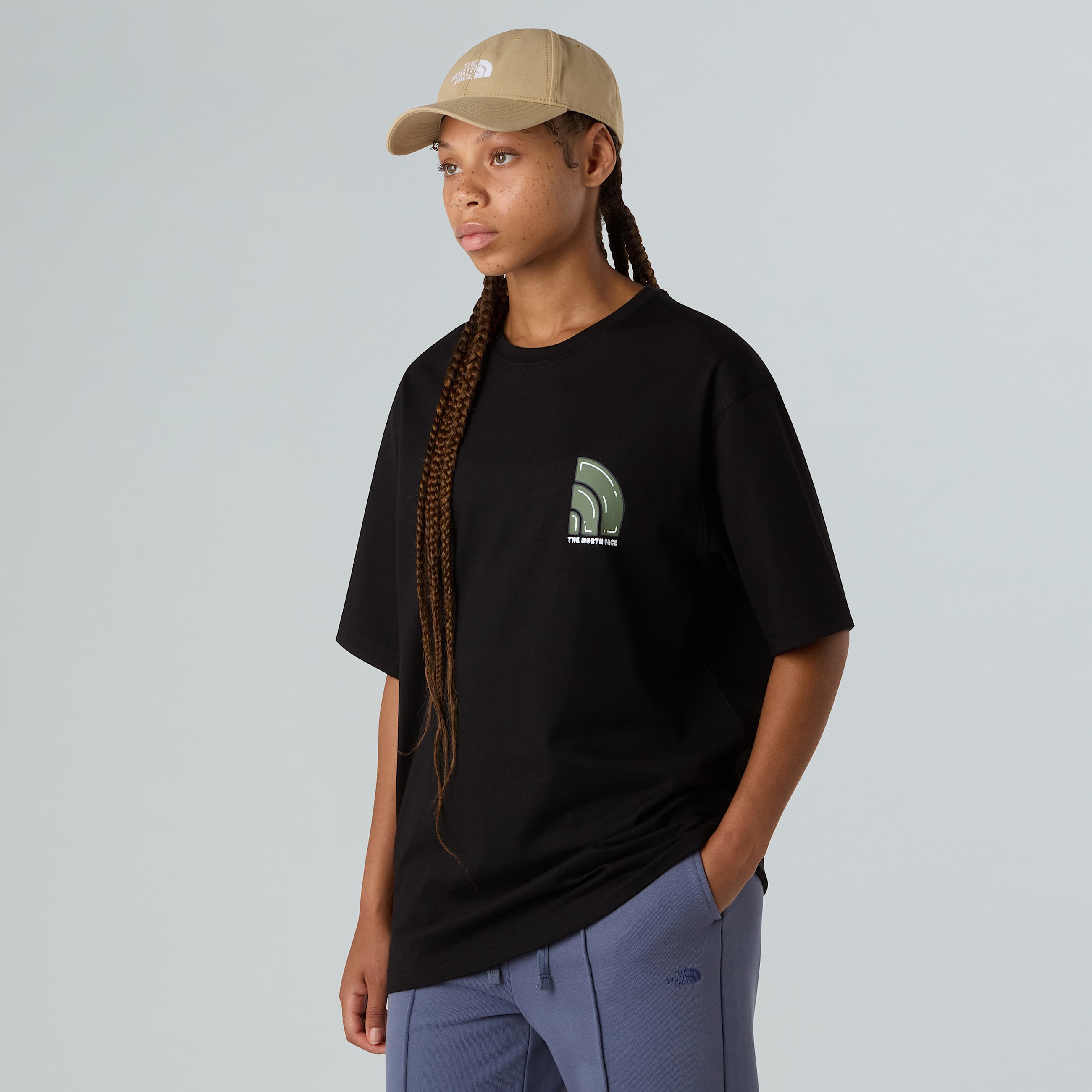 Unisex Bubble Logo Relaxed TShirt TNF ALT7