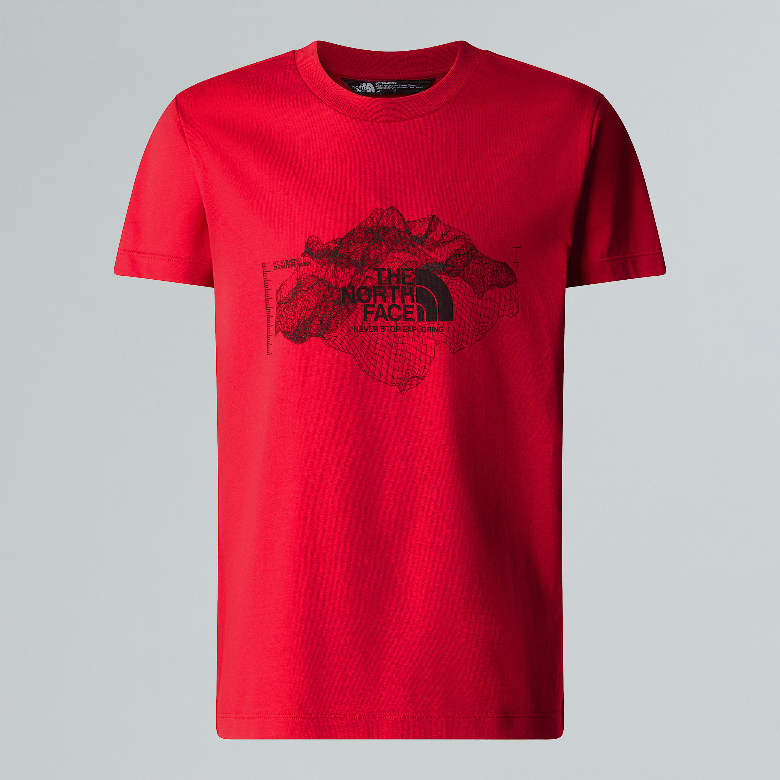 Tshirt Topographic da ragazzo TNF ALT20