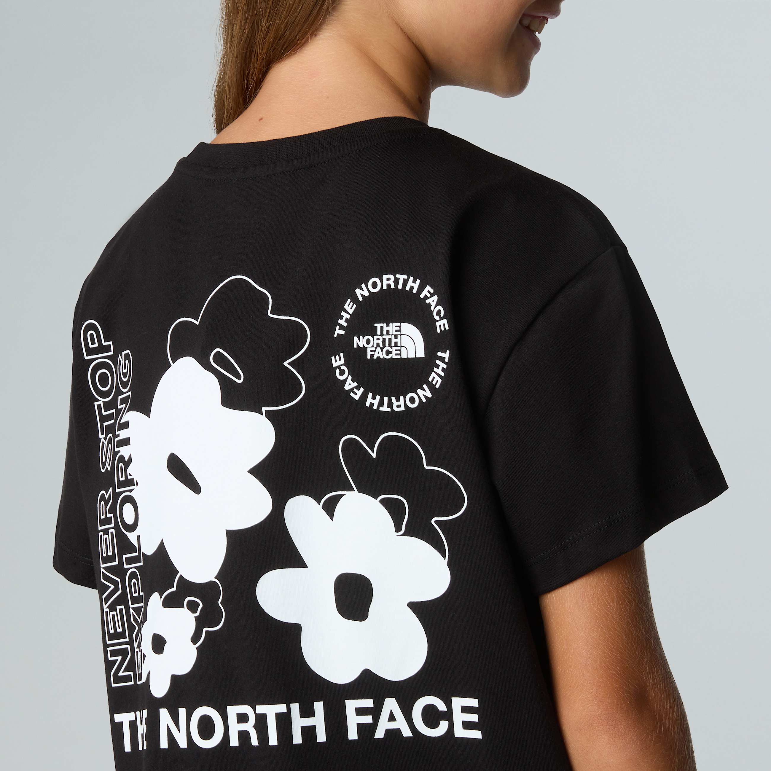 Flower Graphic Relaxed TShirt Girl TNF ALT3