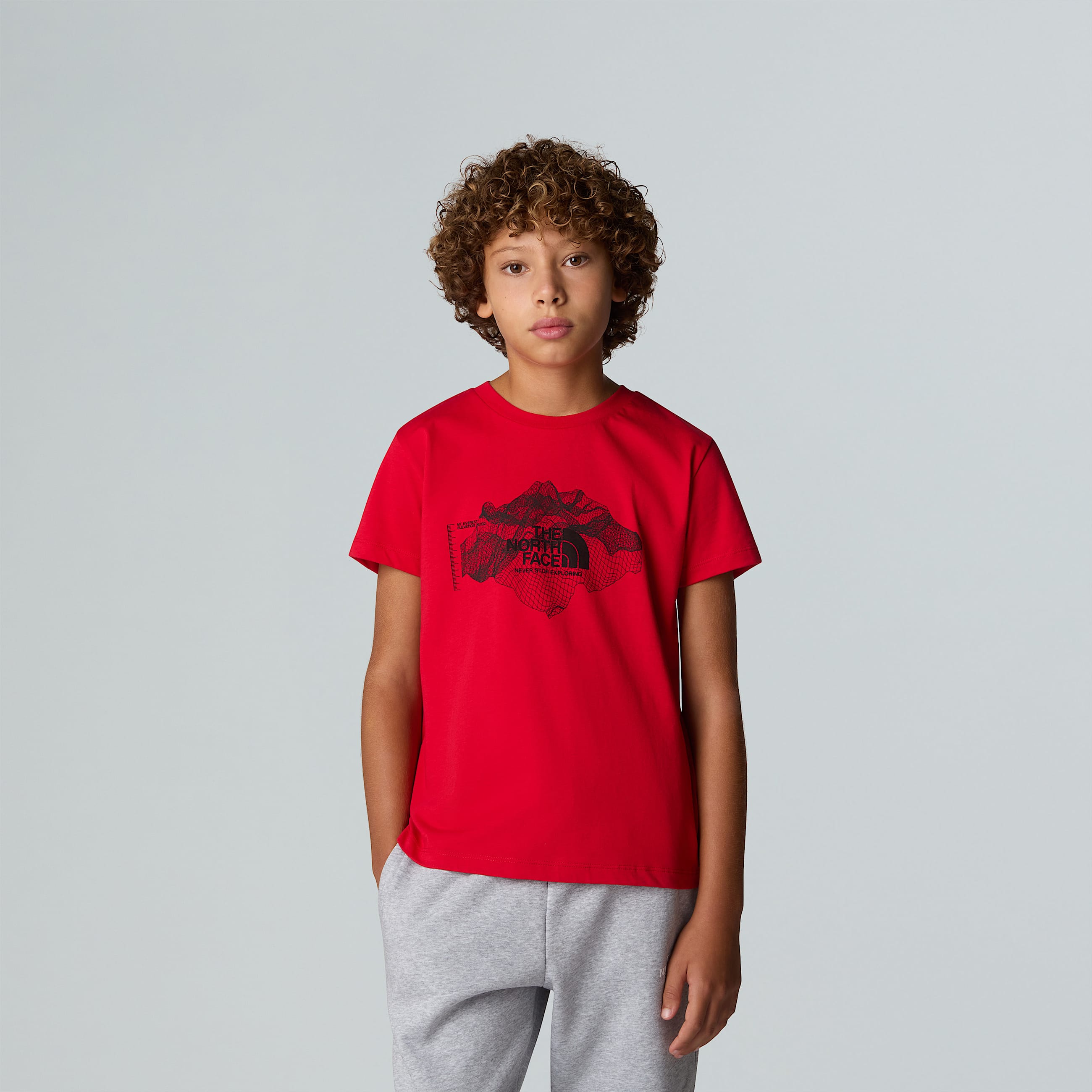 Tshirt Topographic da ragazzo TNF HERO