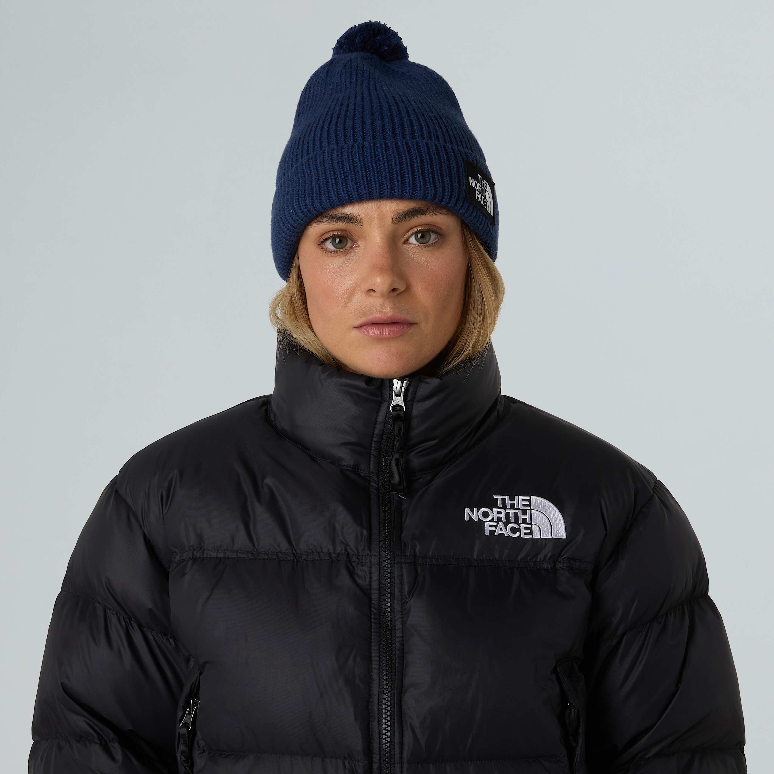 TNF Logo Box Pom Beanie TNF ALT12