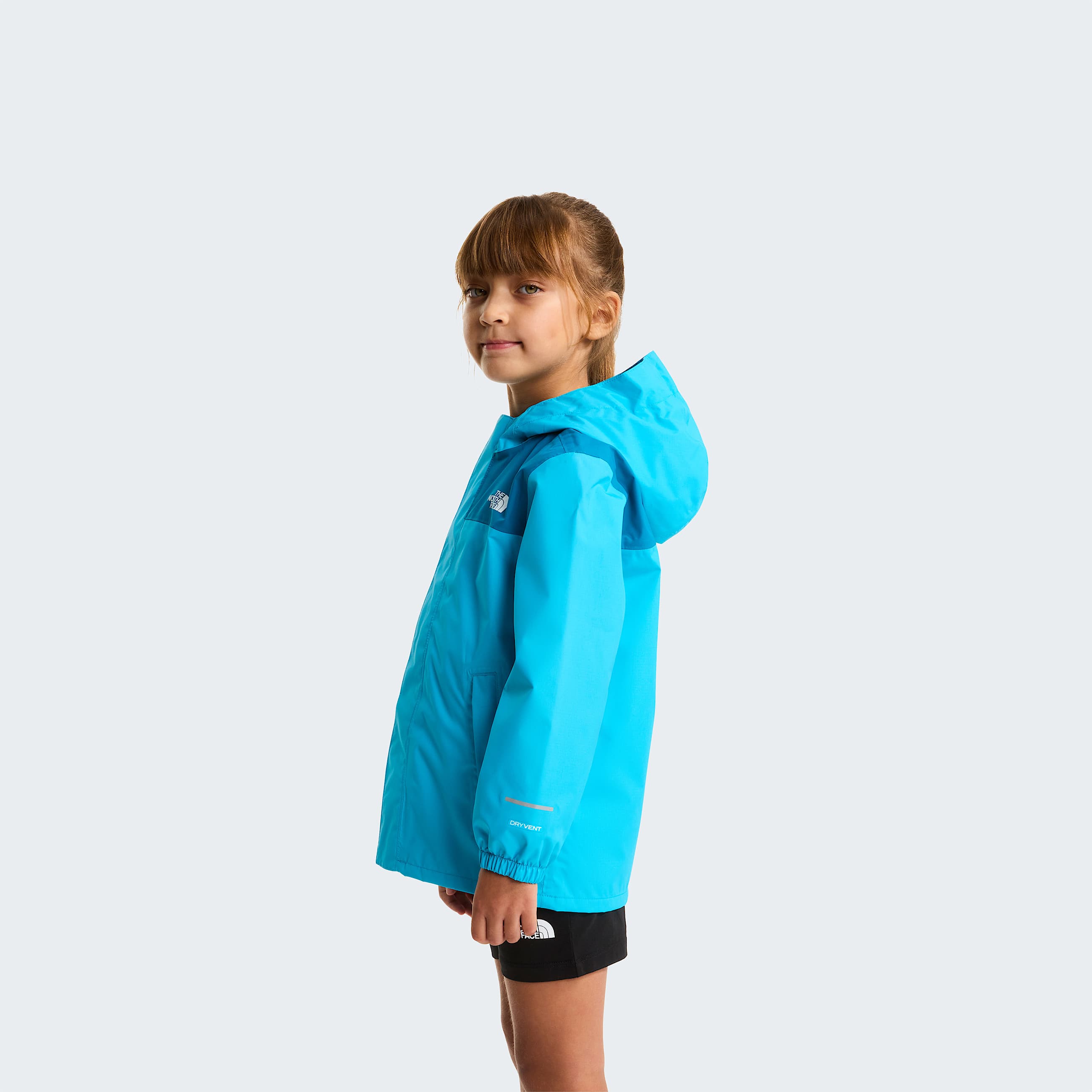 Kids Antora Rain Jacket TNF Meridian BlueDusk Blue ALT12