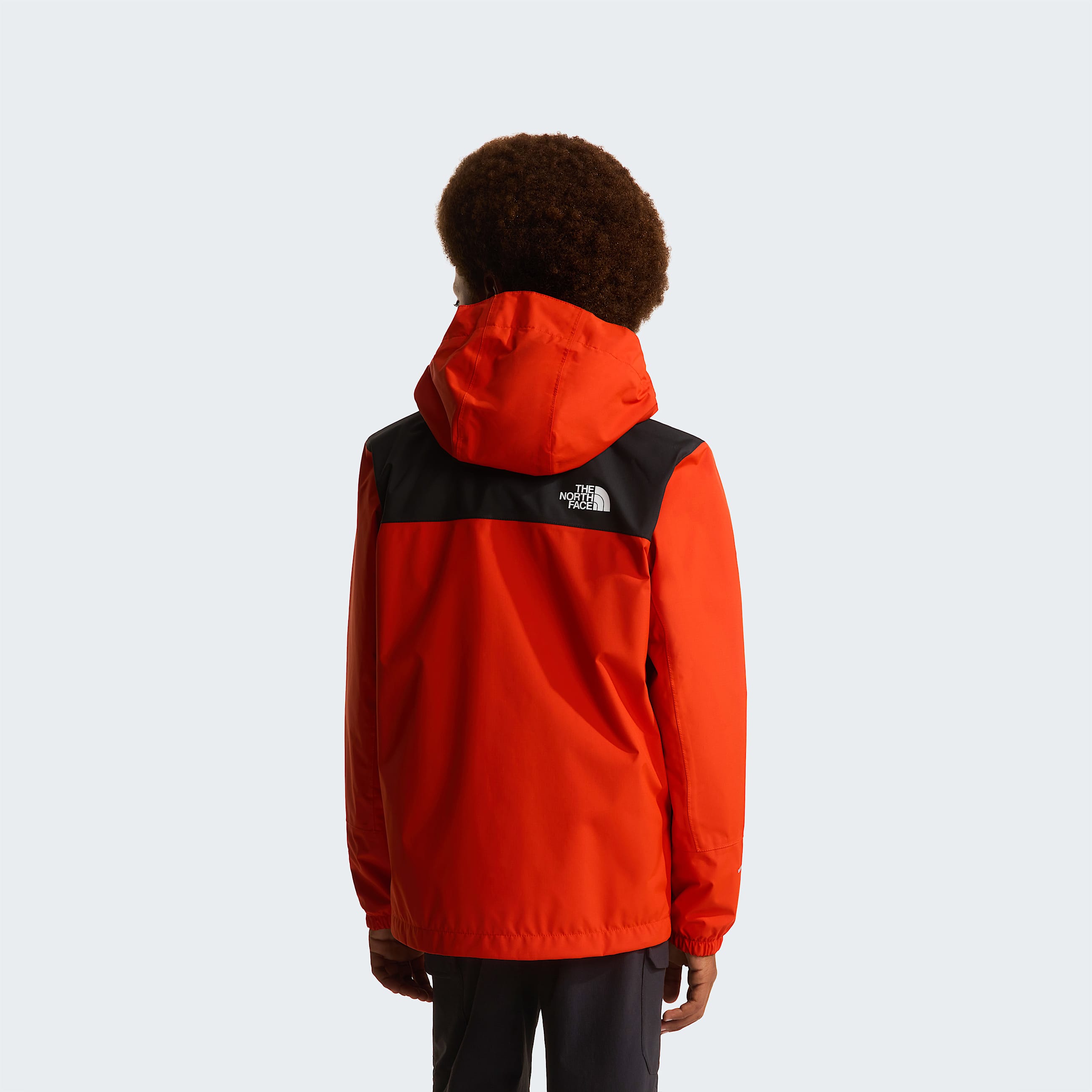 Boys Antora Rain Jacket TNF Lava Red ALT3