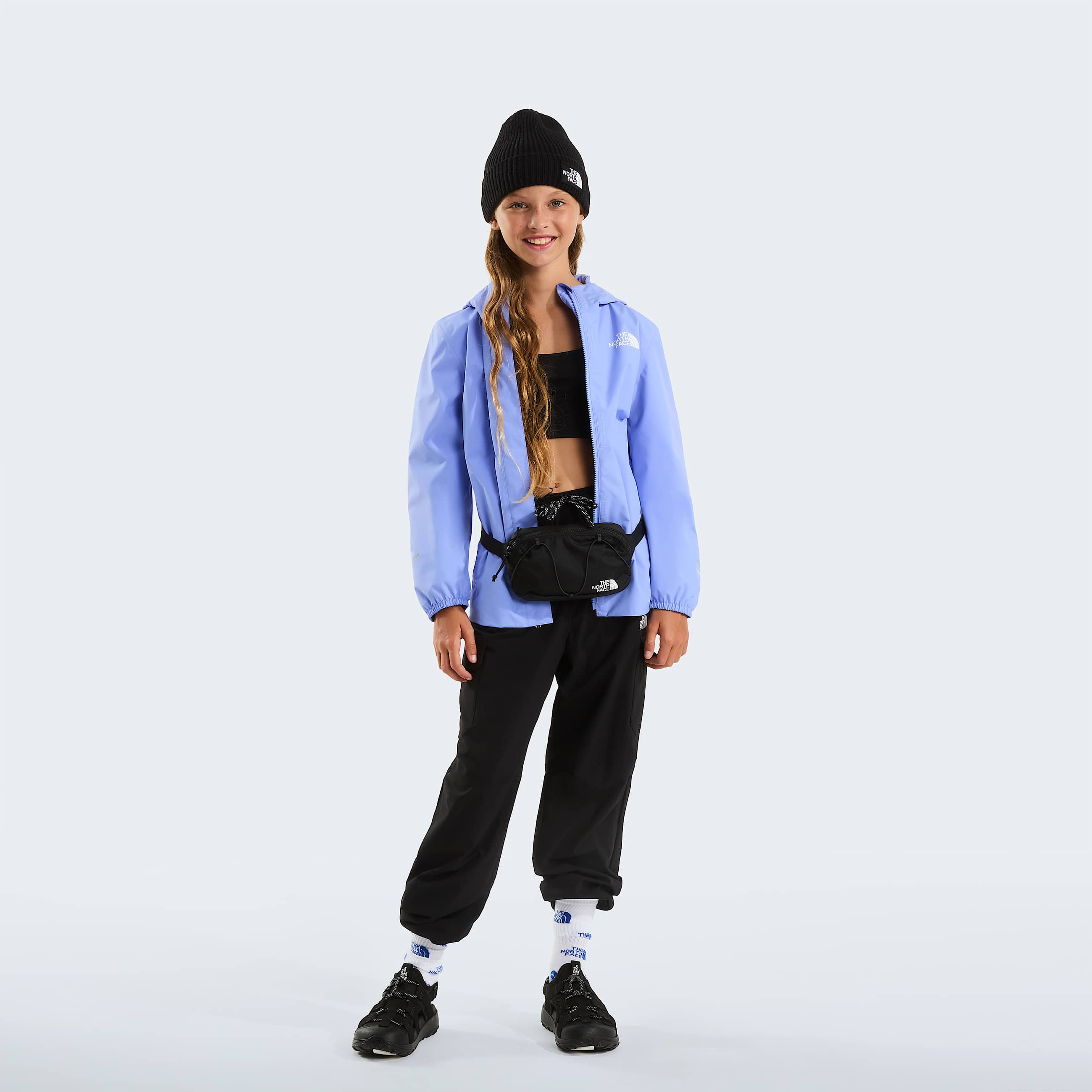 Antora Rain Jacket Girl TNF Periwinkle Glow ALT1