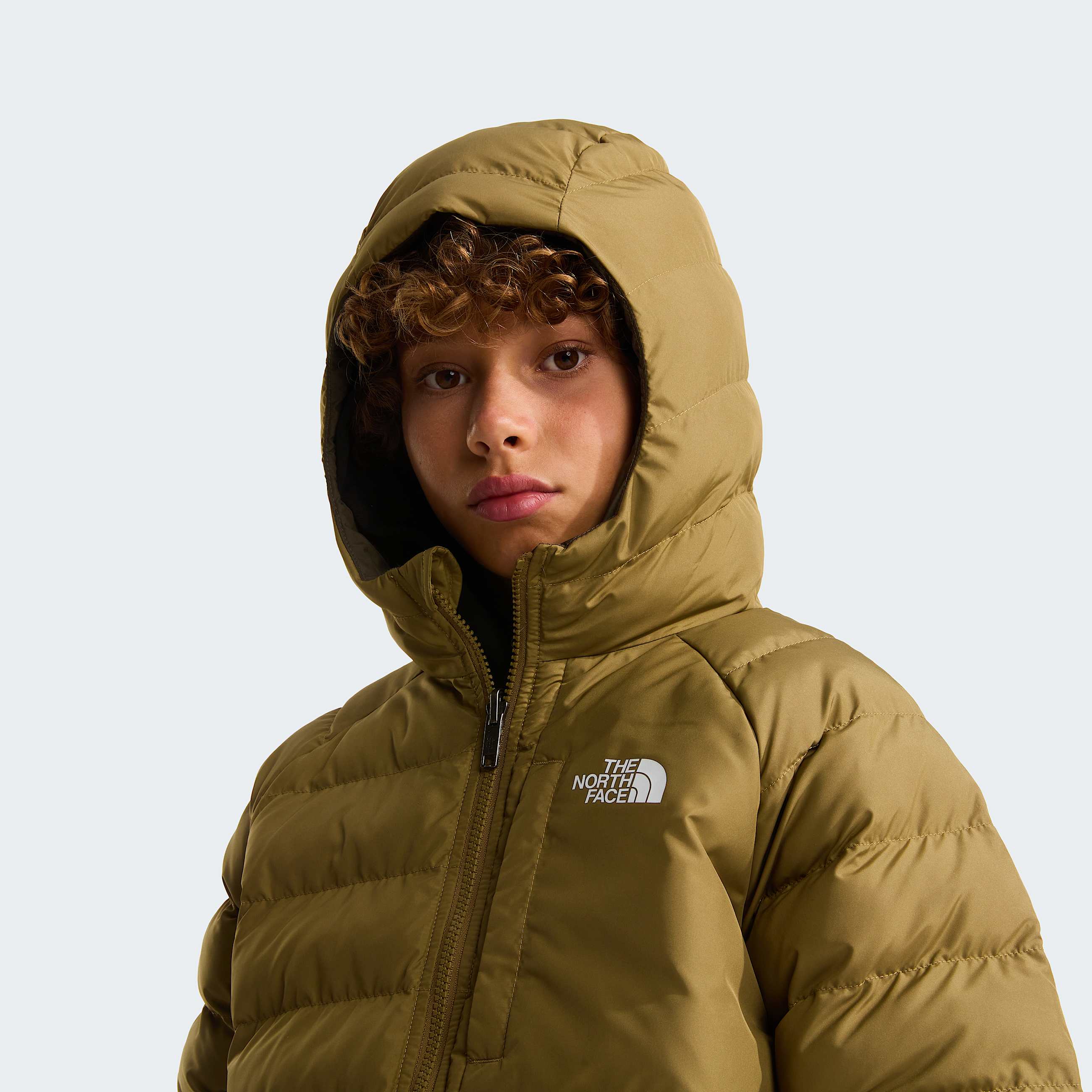 Boys Reversible Perrito Jacket TNF CedarNew Taupe Green ALT6