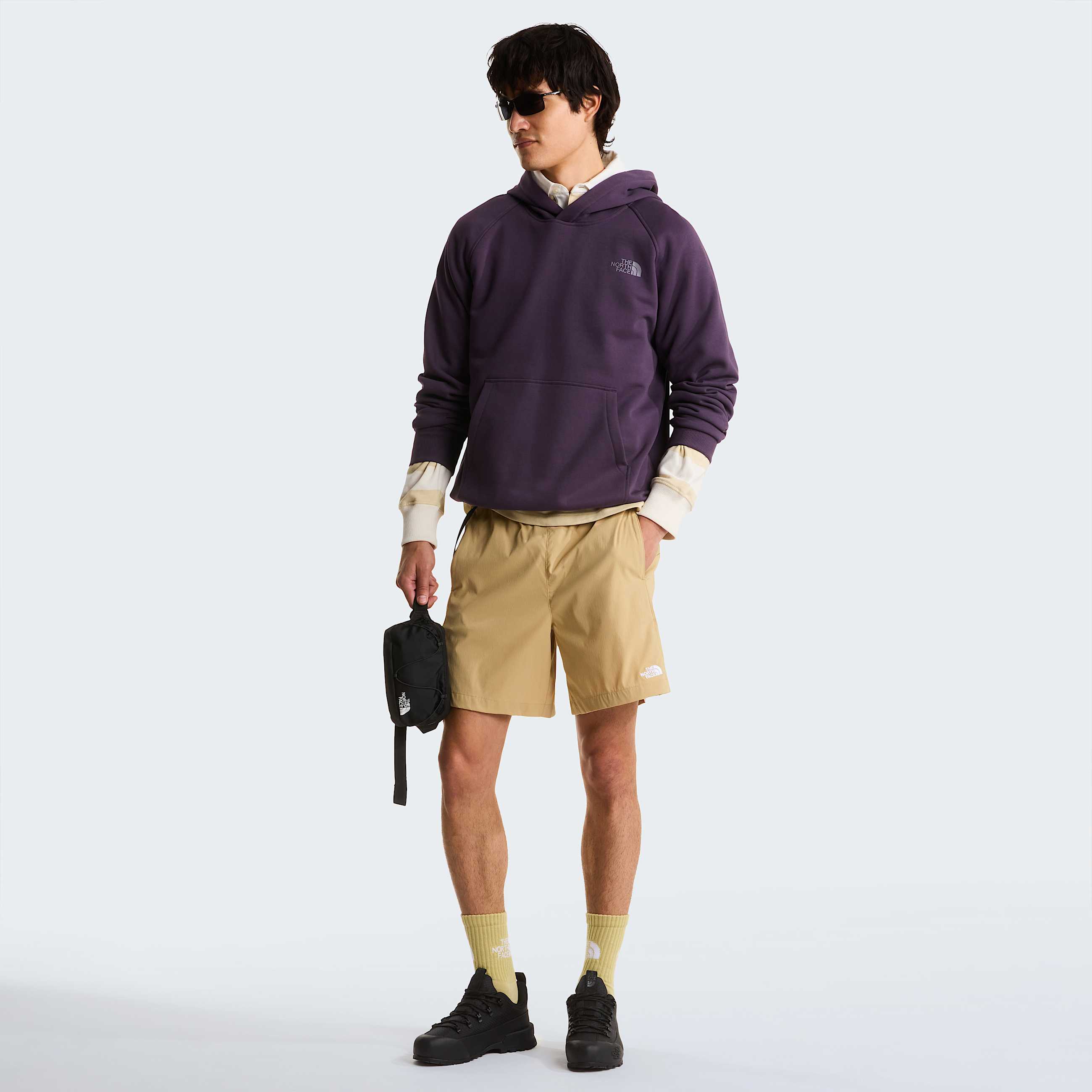 Felpa con cappuccio e maniche raglan NSE Box da uomo TNF Endless Dusk ALT1