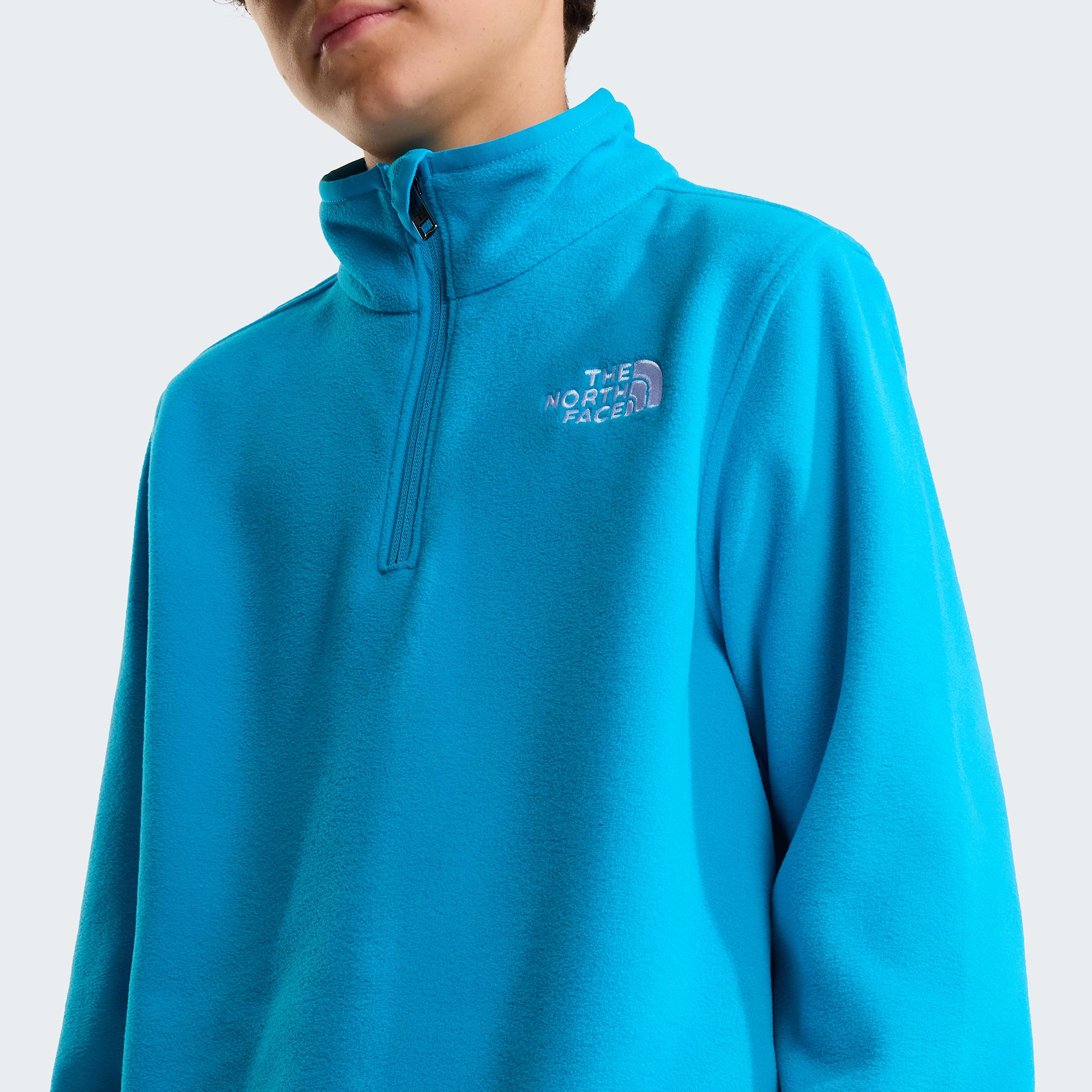 Glacierfleece met kwartrits voor tieners TNF Meridian Blue ALT4