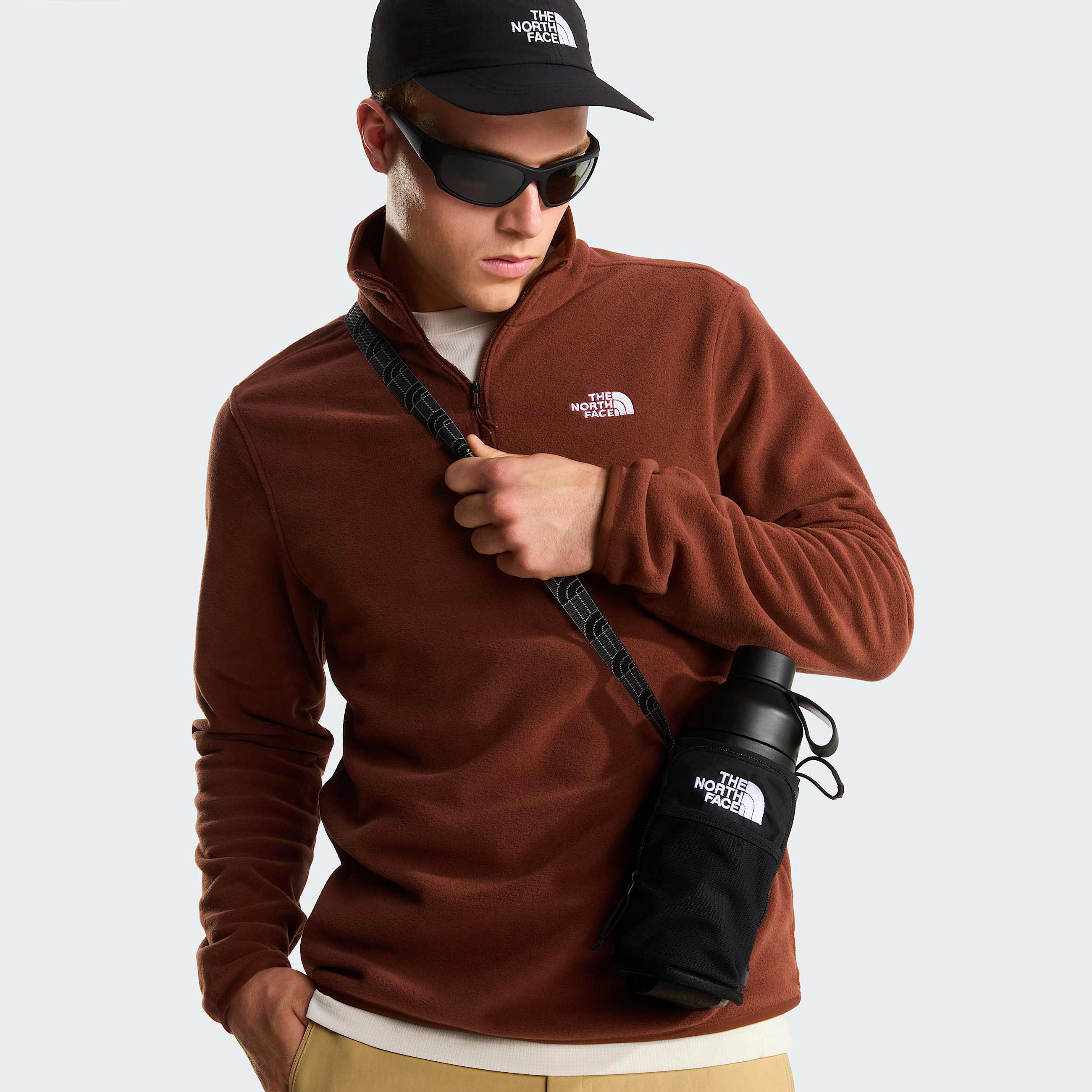 Pile Glacier con cerniera a 14 da uomo TNF Ember Soil ALT5